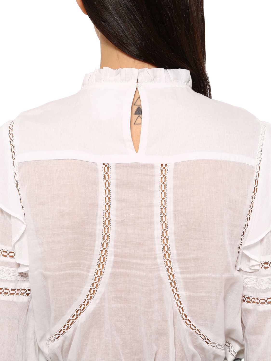 ISABEL MARANT ÉTOILE VIVIANA RUFFLED COTTON SHIRT