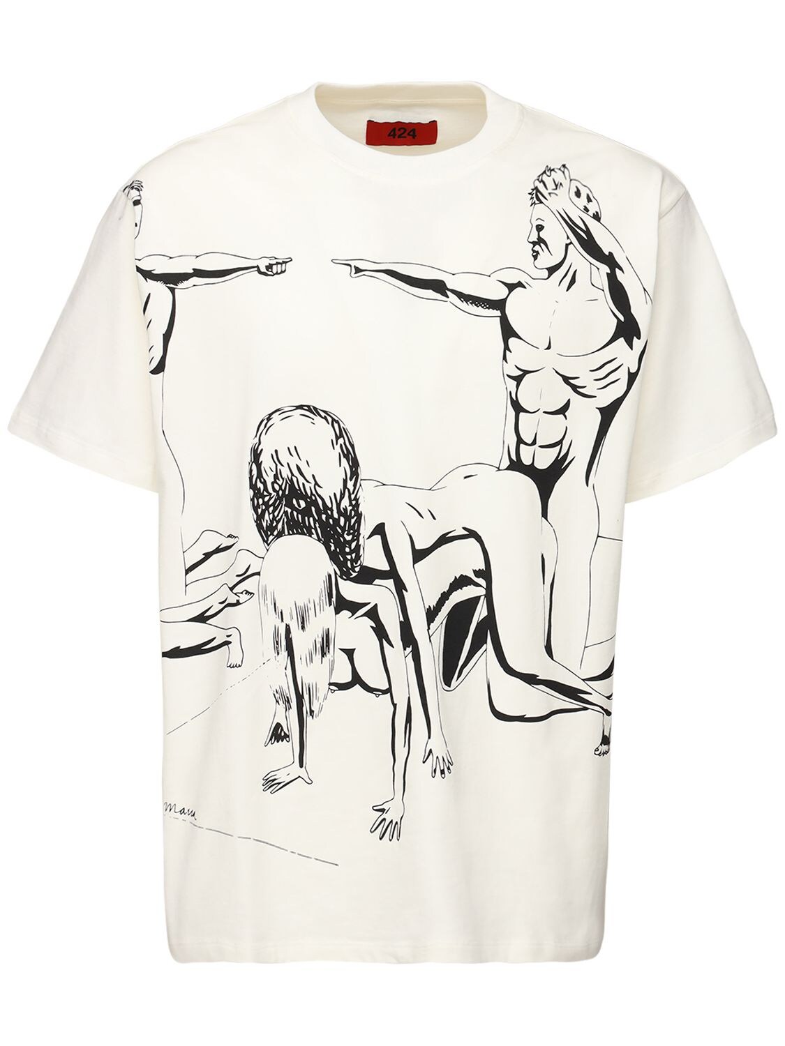 424 MIRROR COMICS COTTON JERSEY T-SHIRT,71IE77007-T0ZGIFDISVRF0