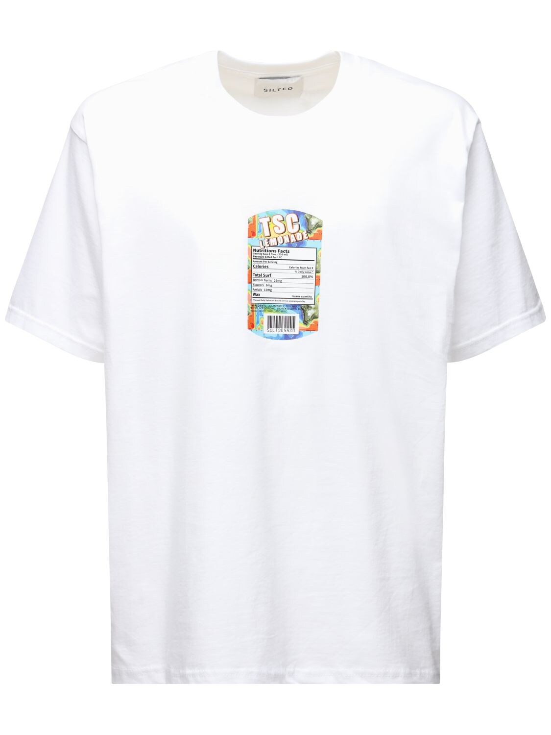 The Silted Company Lemonade Printed Cotton T-shirt In White