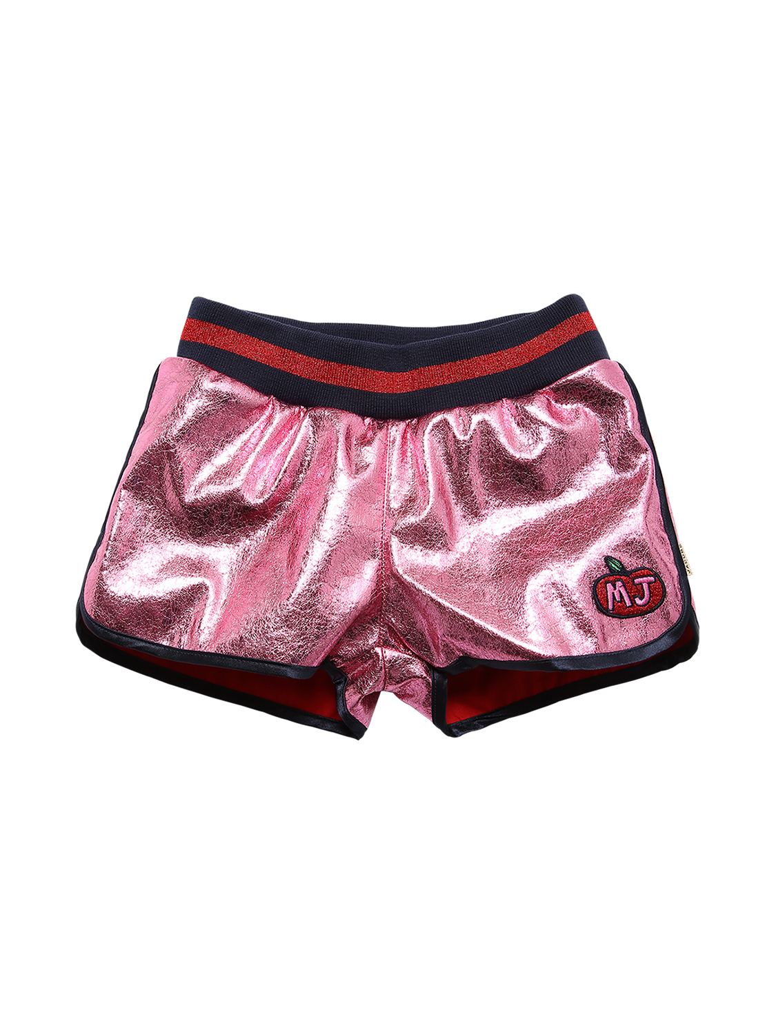 Shorts Aus Laminiertem Kunstleder