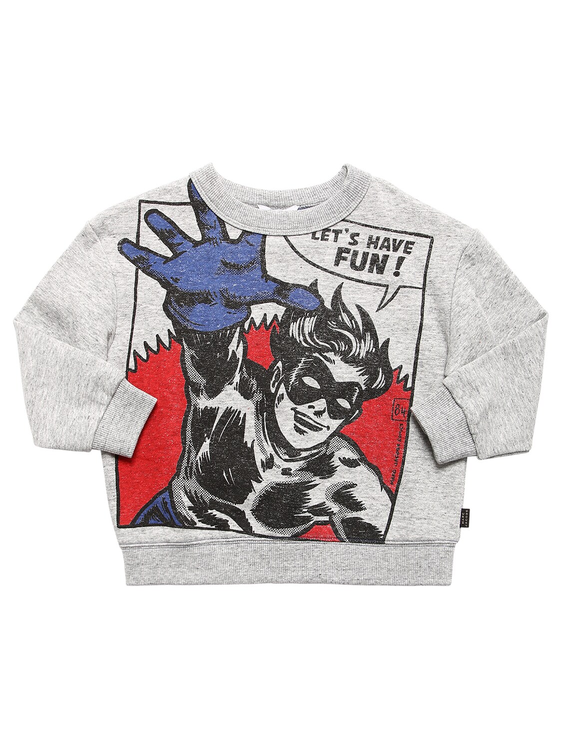 LITTLE MARC JACOBS SUPERHERO PRINTED COTTON SWEATSHIRT,71IFGE007-QTM10