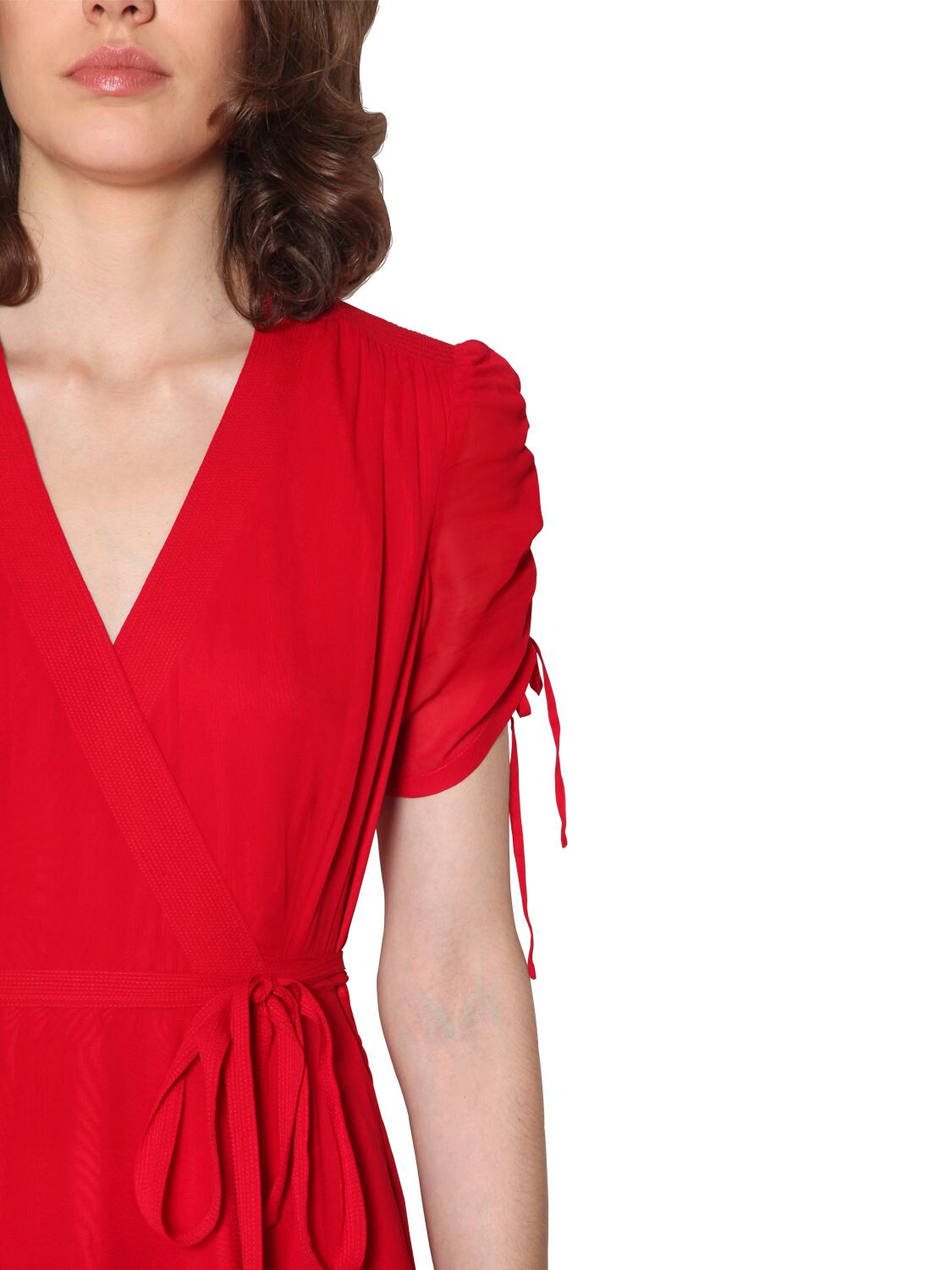 polo material short gown
