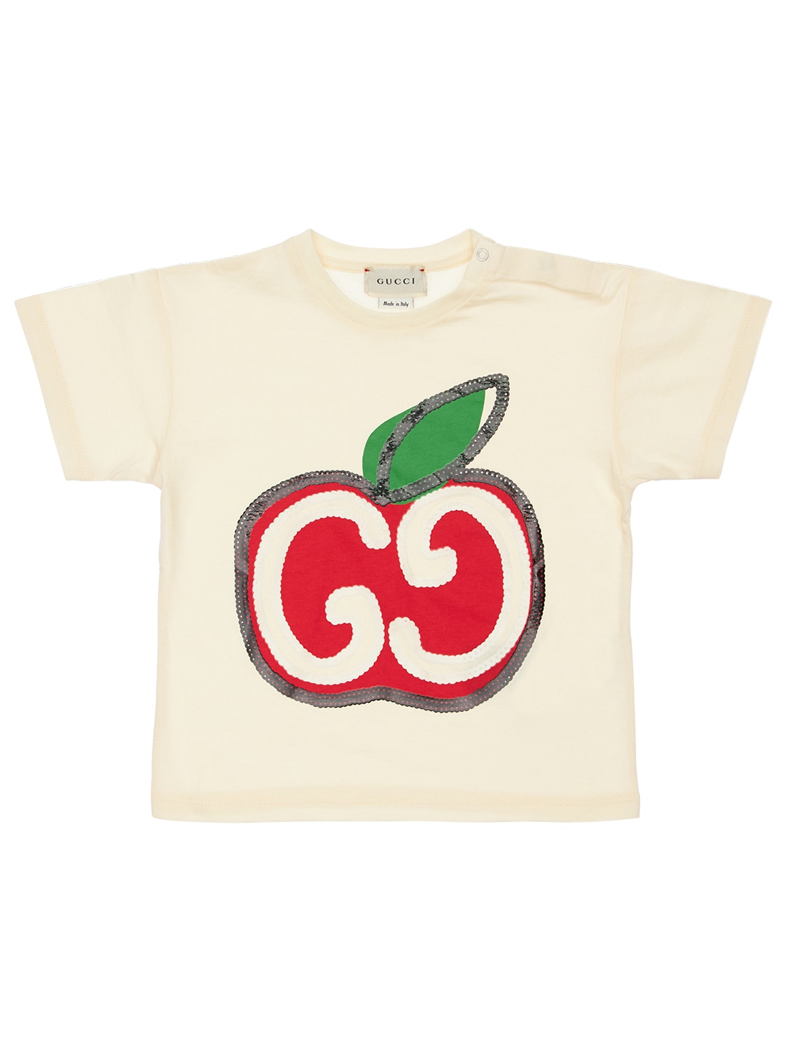 Gucci Babies' Printed Cotton Jersey T-shirt In White