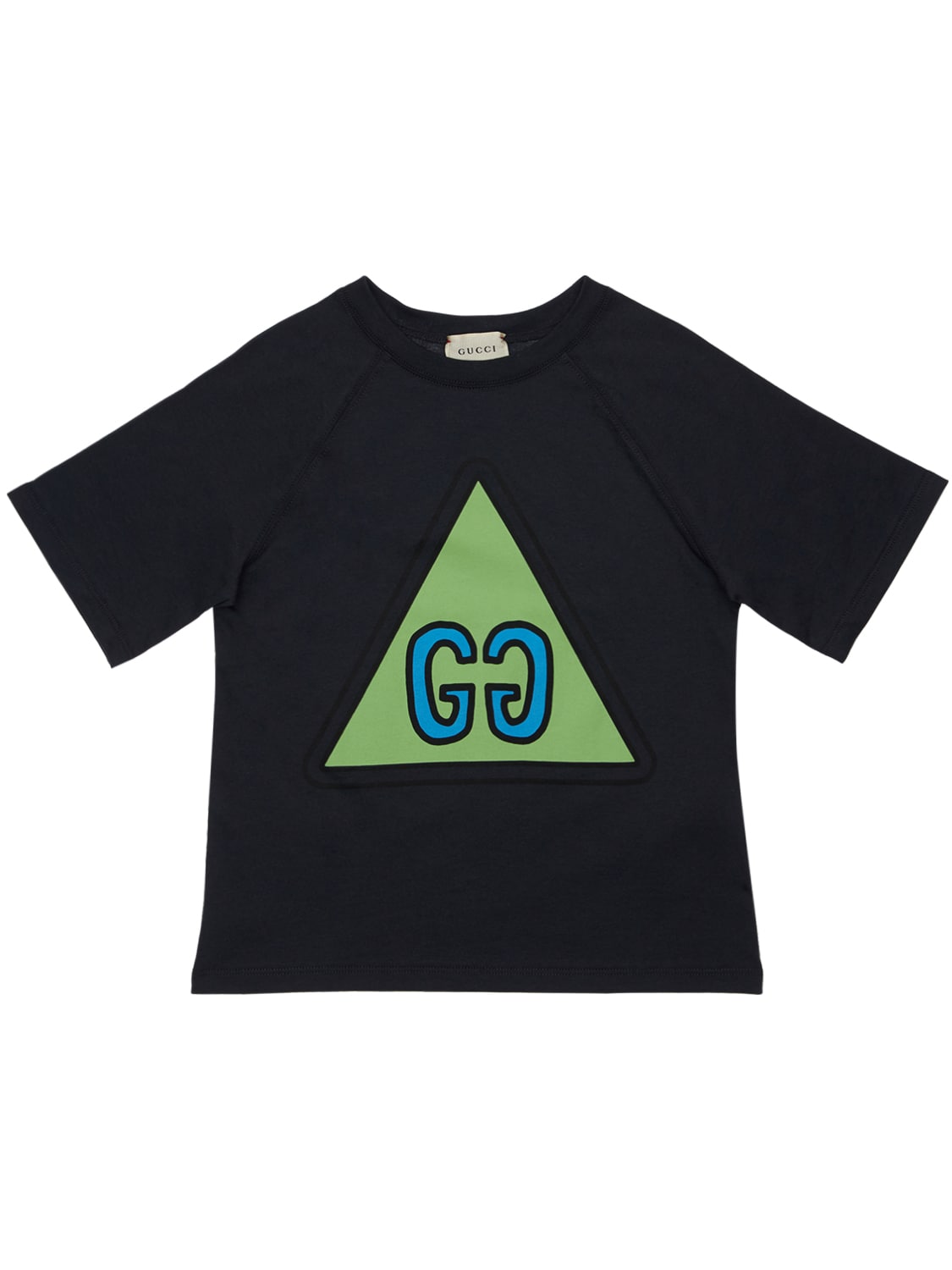 Gucci Kids' Logo Print Cotton Jersey T-shirt In Dark Grey