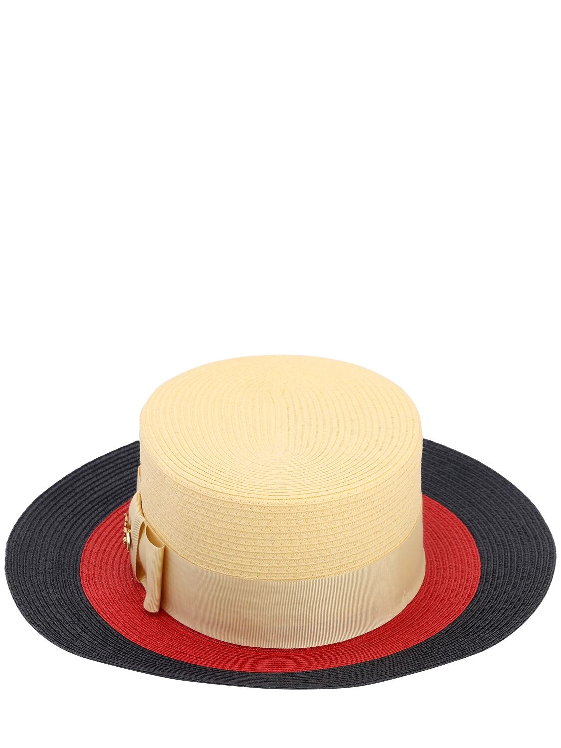 Gucci Babies' Straw Effect Hat In Natural