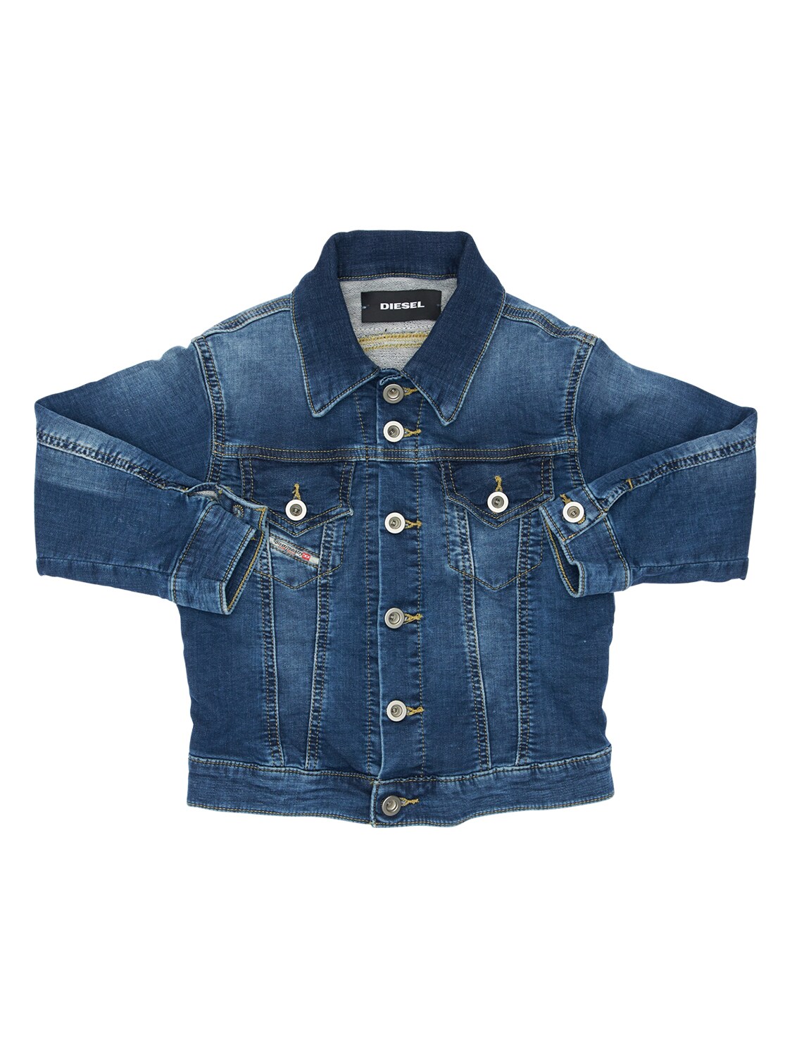 DIESEL STRETCH COTTON DENIM EFFECT JACKET,71IFI3030-SZAX0