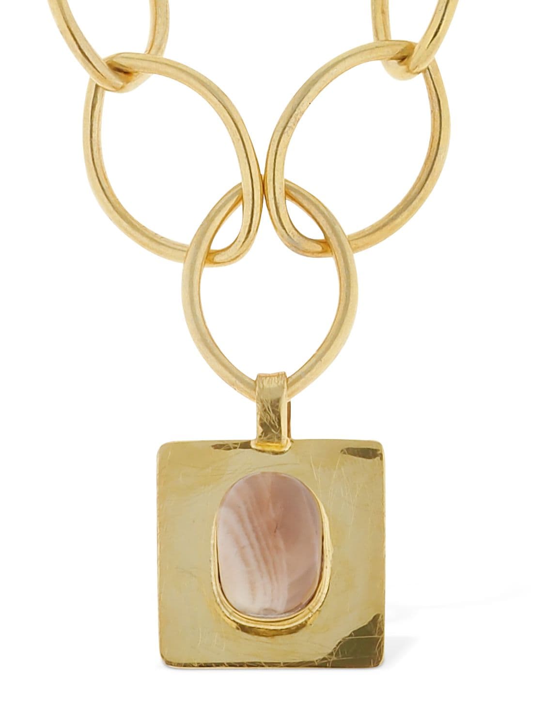 Liya Pink Quartz Chain Necklace In Pink,gold