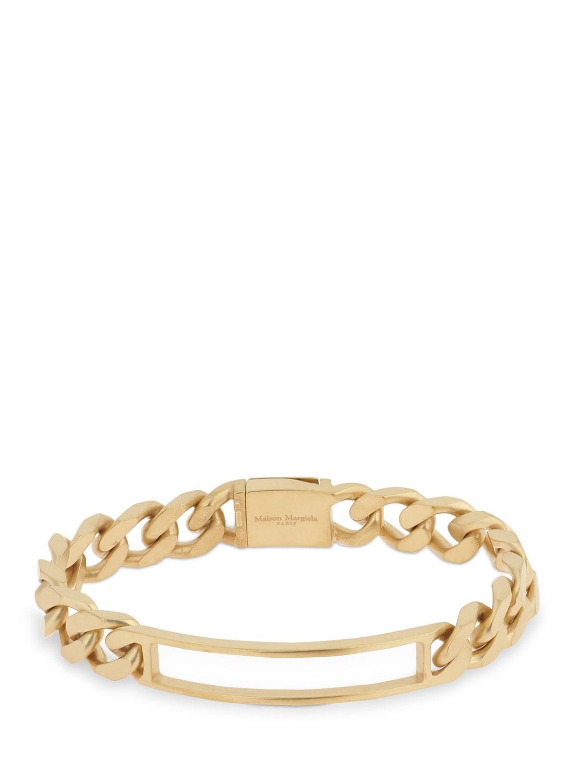 Maison Margiela Brushed Gold Pleated Chain Bracelet