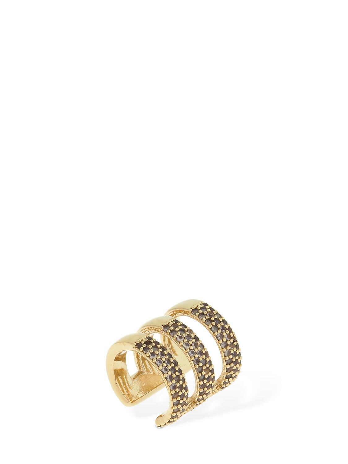 Etro Pavé Crystal Mono Earcuff In Crystal,gold