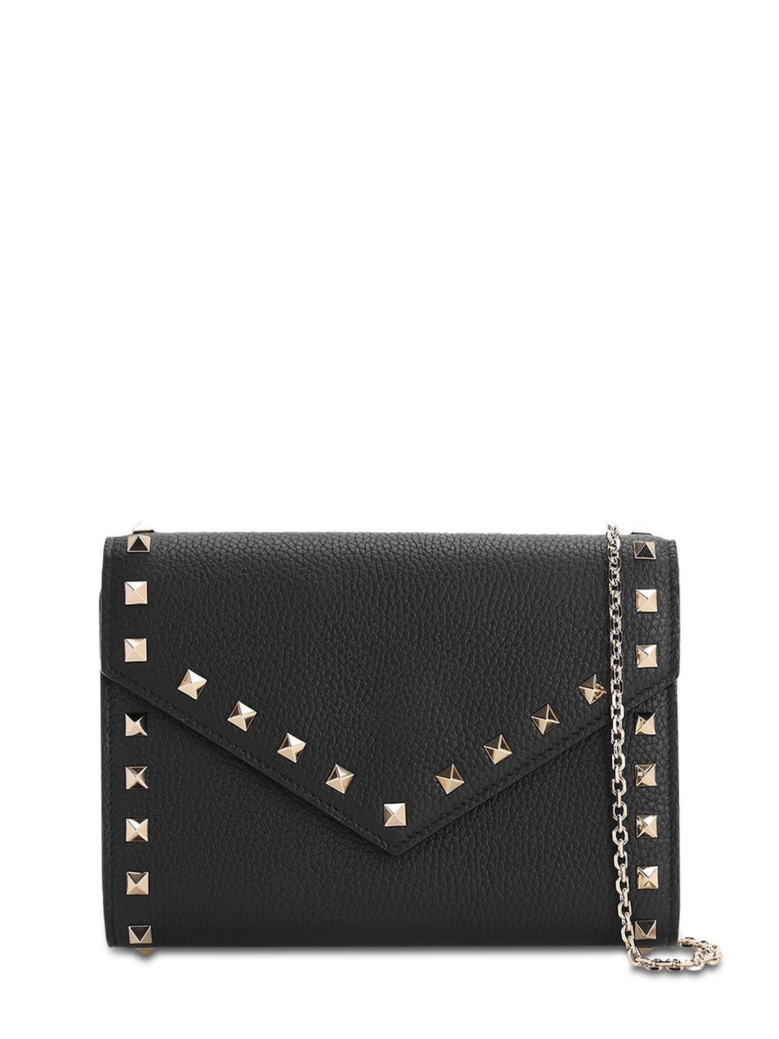 Valentino VSLING Grainy Leather Wallet on Chain - ShopStyle