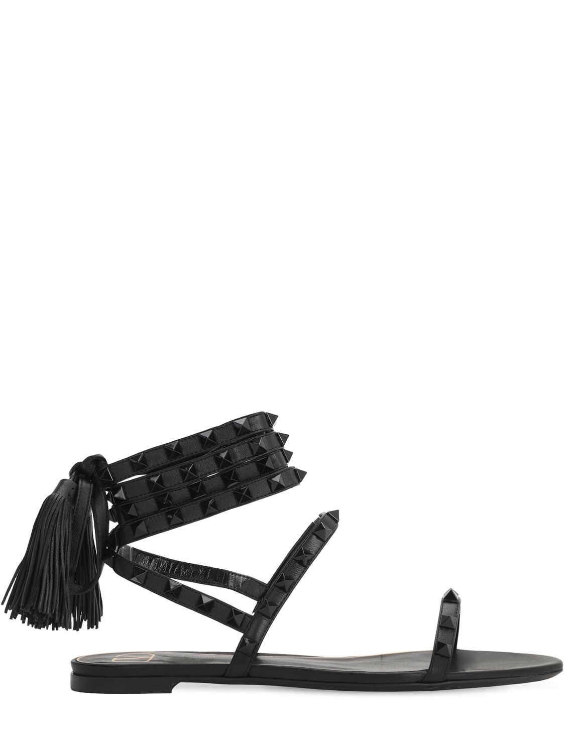 VALENTINO GARAVANI 10毫米"ROCKSTUD FLAIR"皮革凉鞋,71IG70010-ME5P0