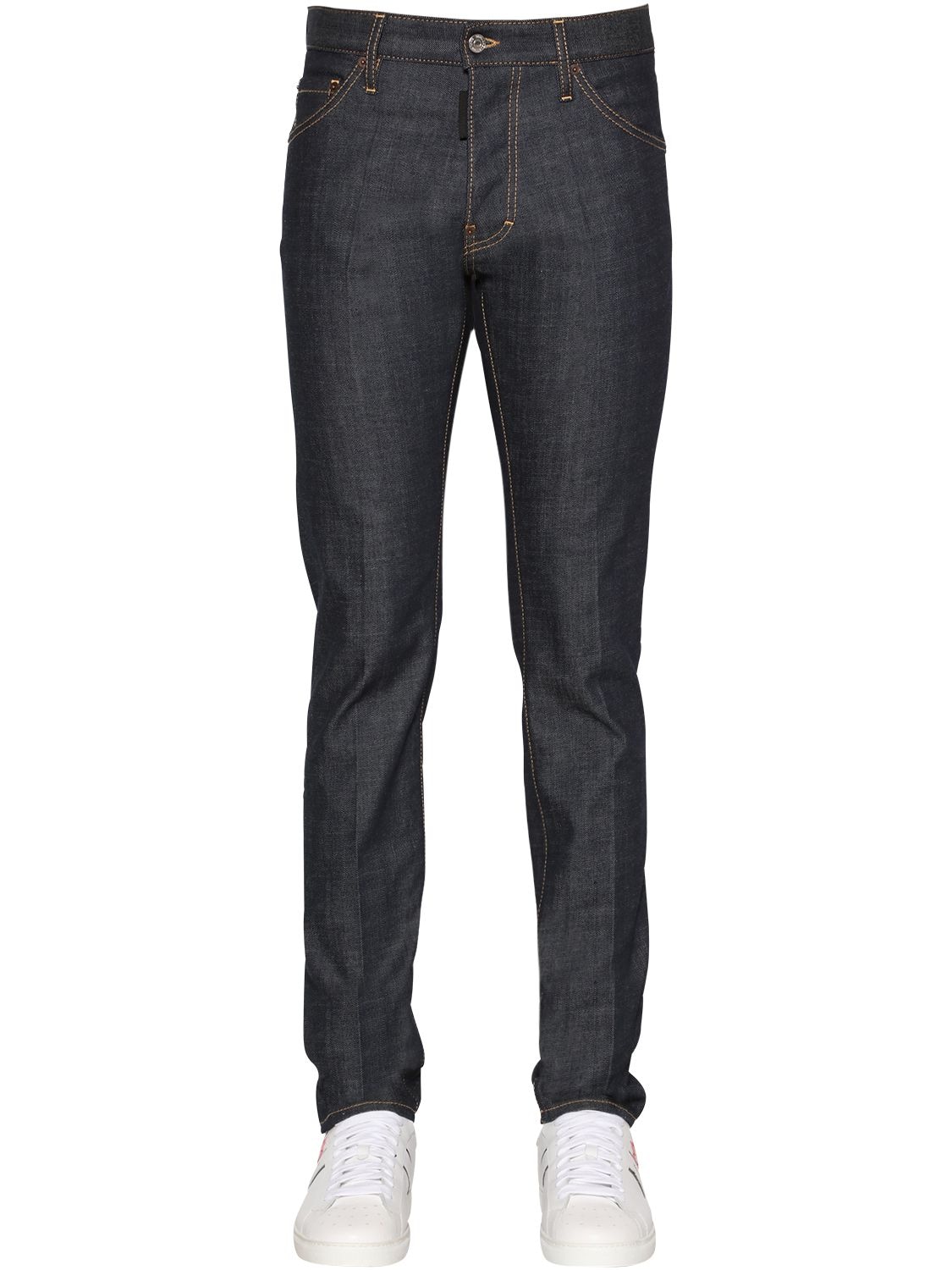 Dsquared2 16.5cm Cool Guy Cotton Denim Jeans In Dark Blue