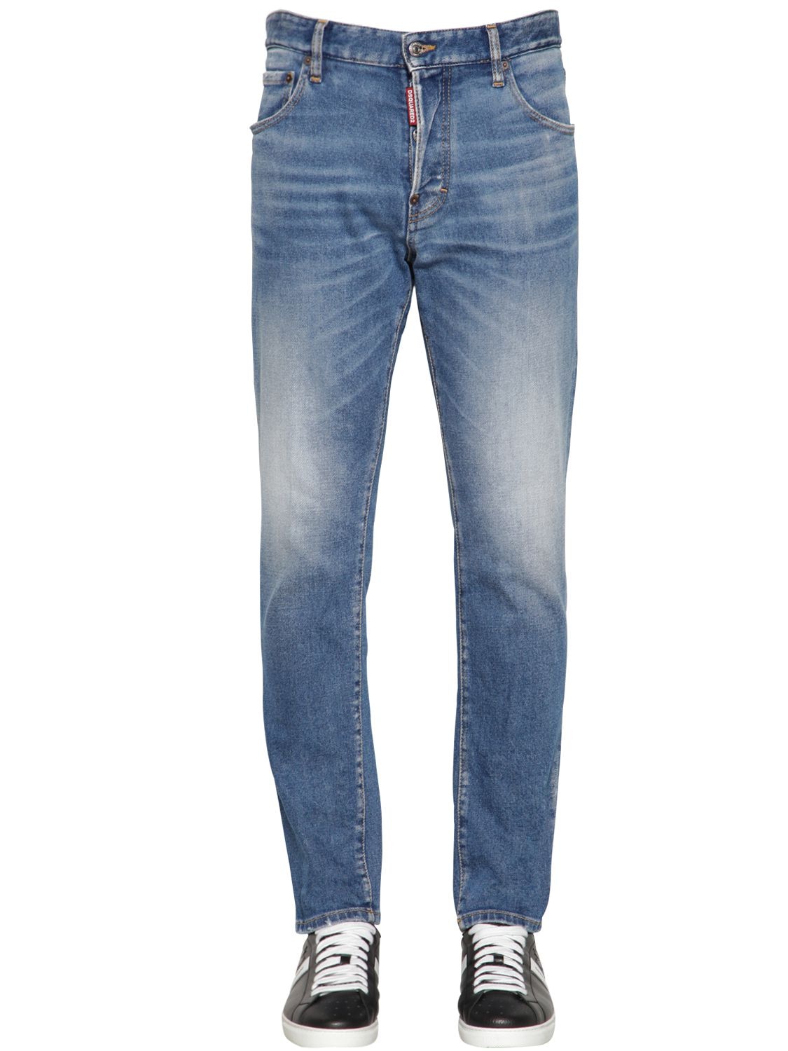 Dsquared2 16.5cm Sexy Mercury Cotton Denim Jeans In Blue