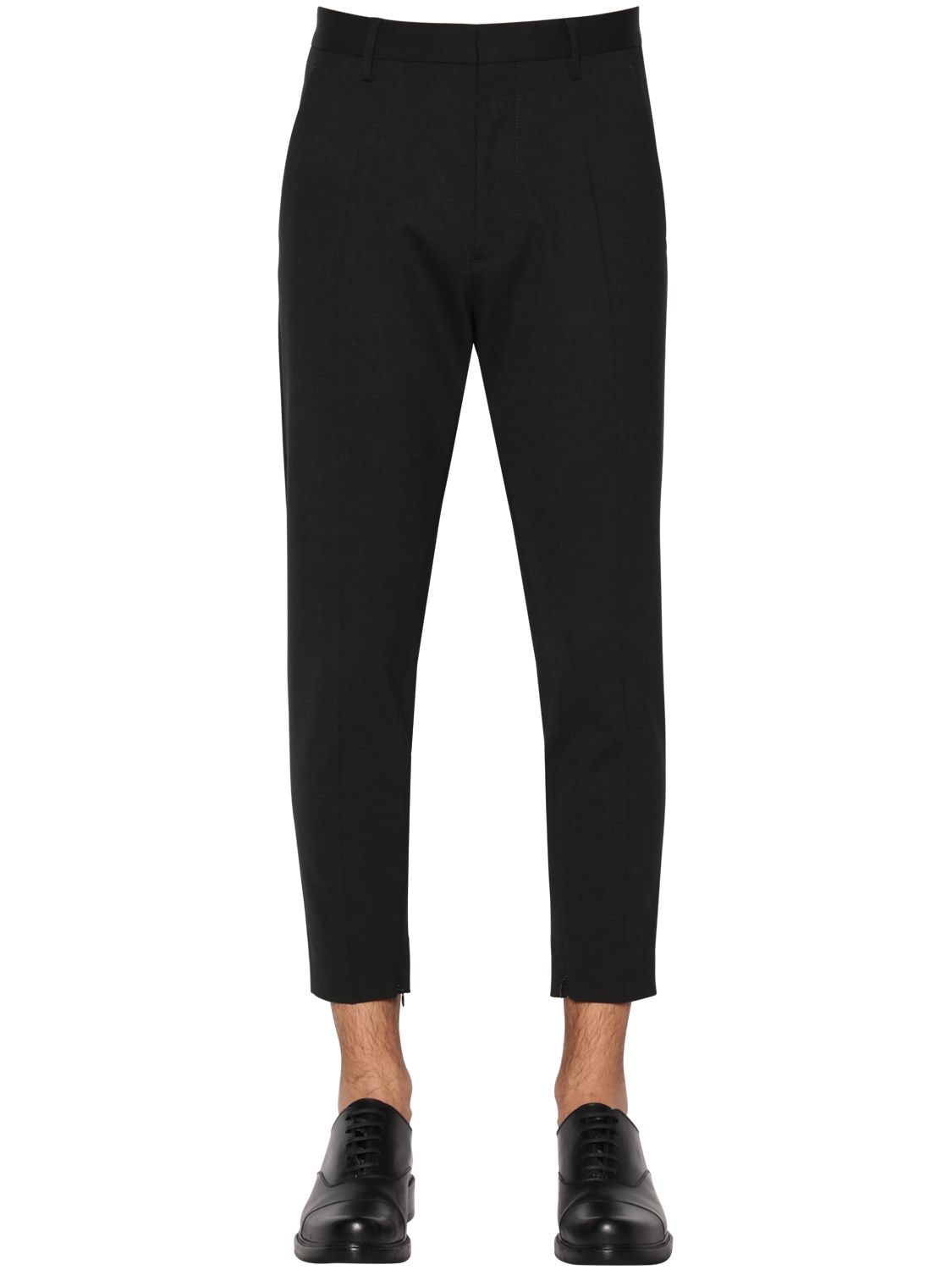 Dsquared2 14cm Skinny Stretch Wool Pants In Black