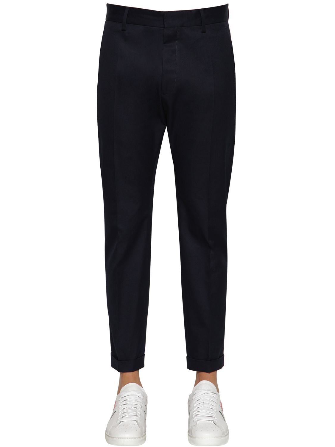 DSQUARED2 17CM ADMIRAL FIT COTTON TWILL PANTS,71IG7E106-NDC30