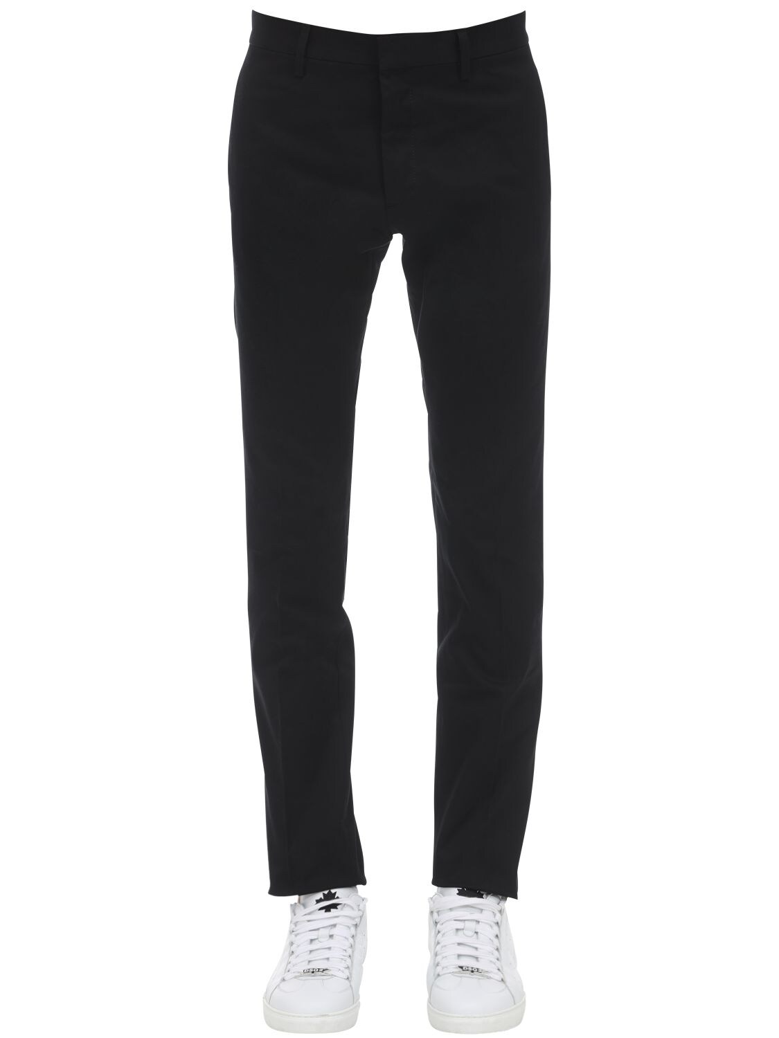 Dsquared2 17cm Cool Guy Stretch Cotton Twill Pants In Black