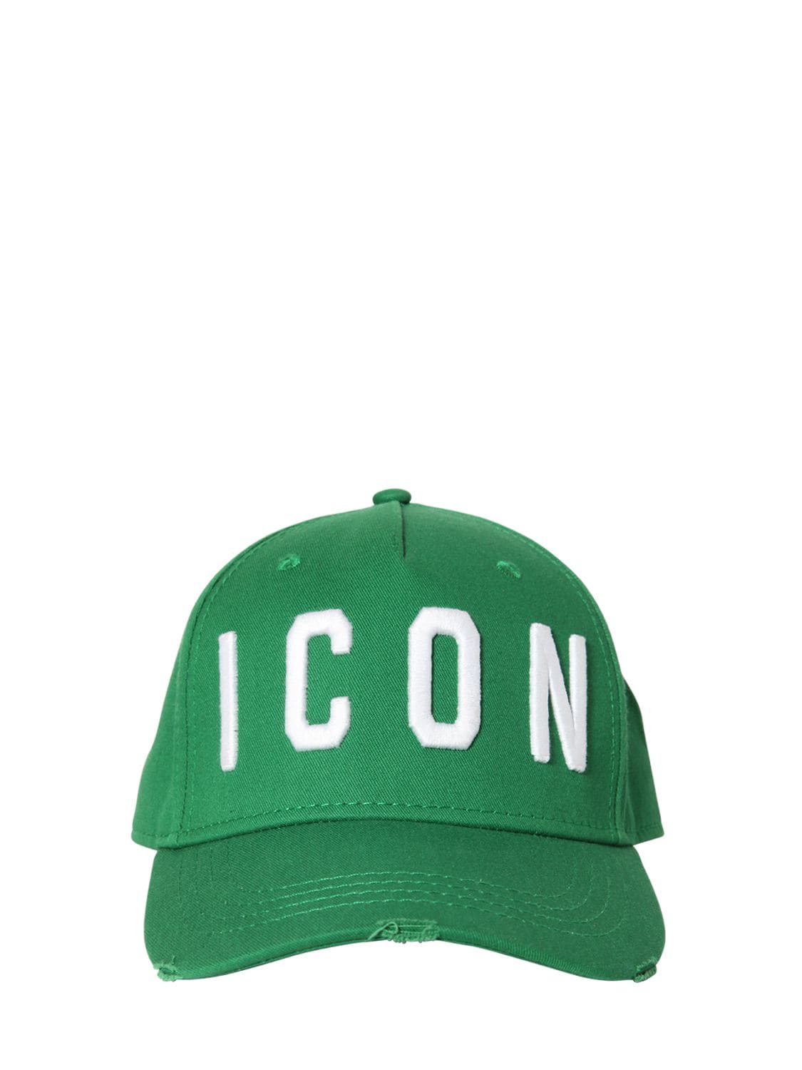 Dsquared2 Icon Cotton Canvas Baseball Hat In Green,white