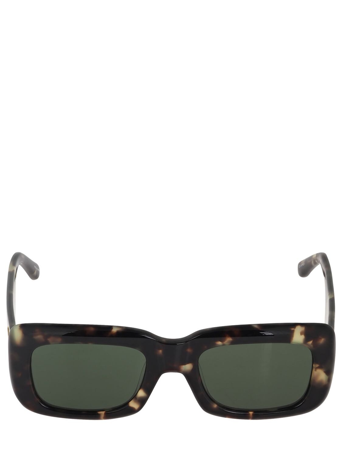 Attico Marfa Acetate Squared Sunglasses In Tortoiseshell,green