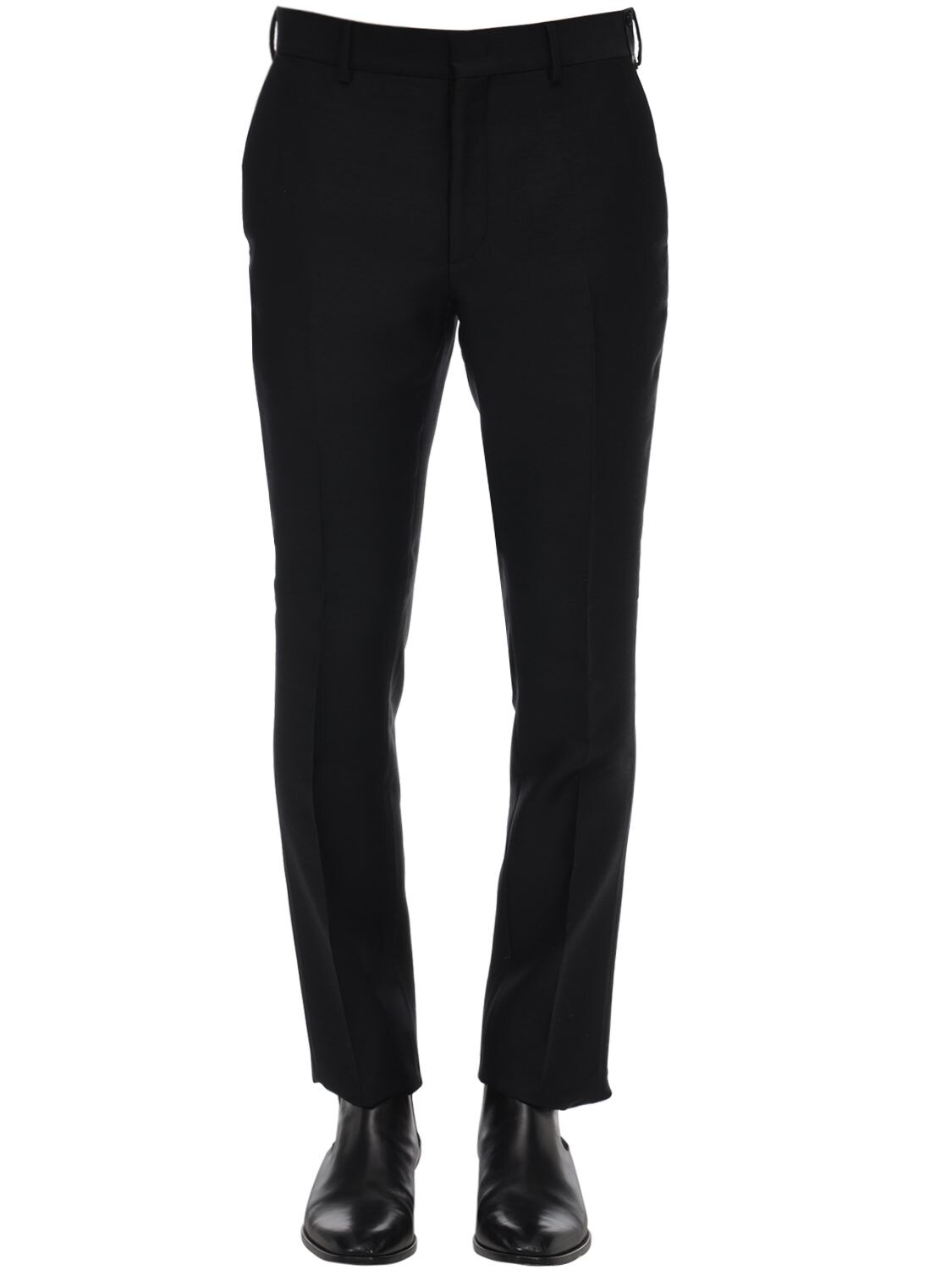 Fendi Suit Trousers In Black With Faded Ff Detail