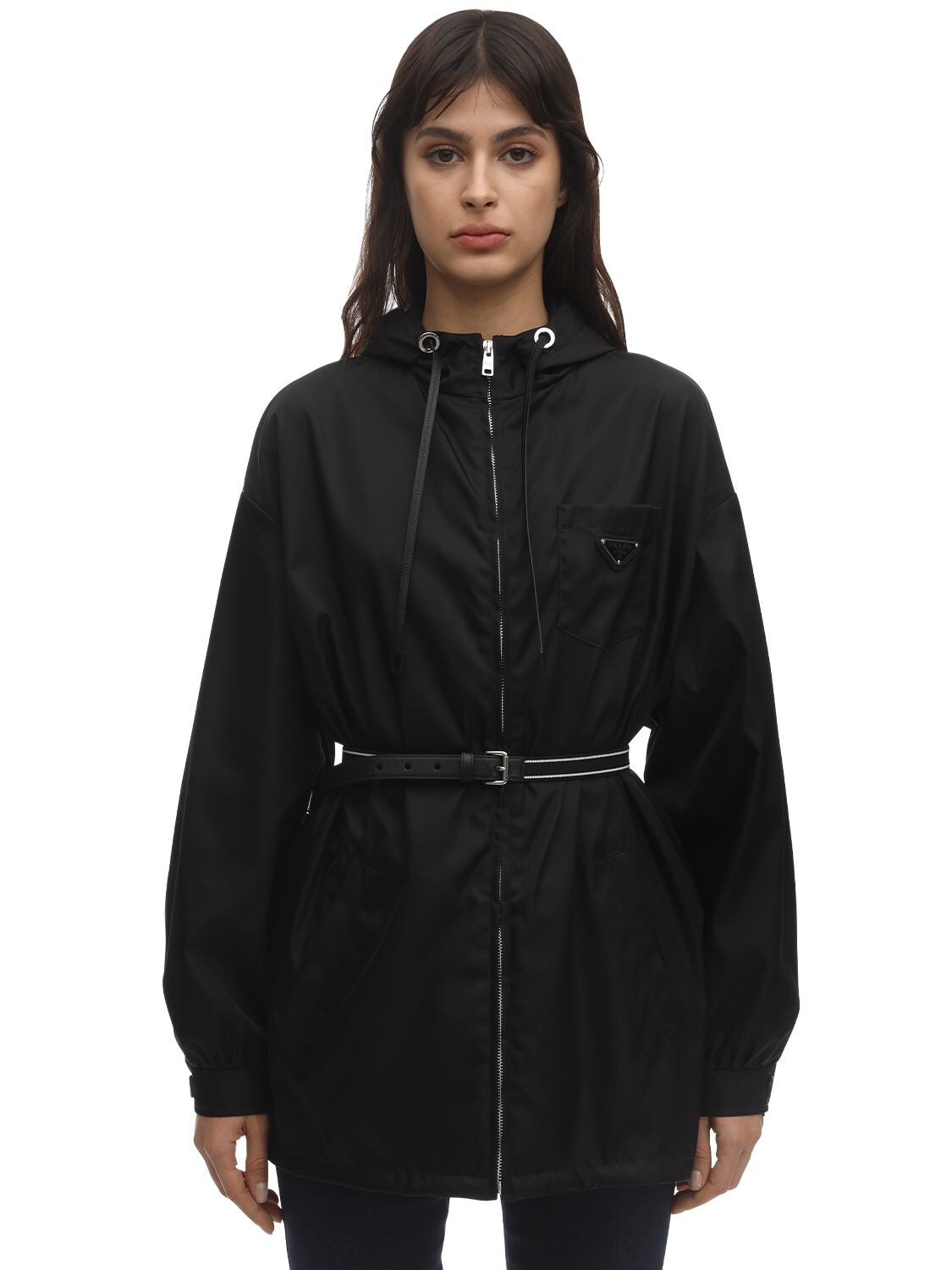 Prada Nylon Gabardine Windbreaker In Black | ModeSens