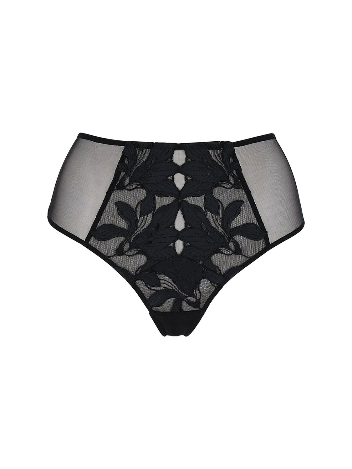 FLEUR DU MAL LILY HIGH WAIST MESH THONG,71IGFK007-MDEWMA2