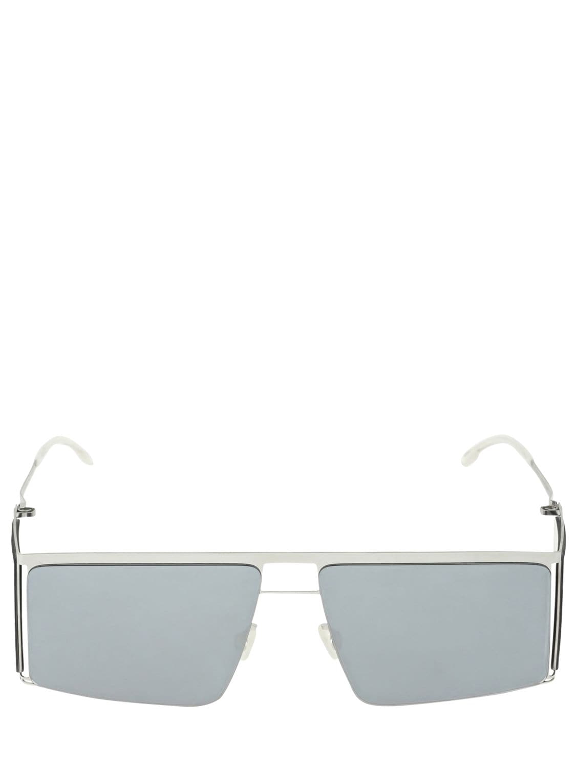 Mykita Helmut Lang Hl001 Squared Sunglasses In Silver,grey