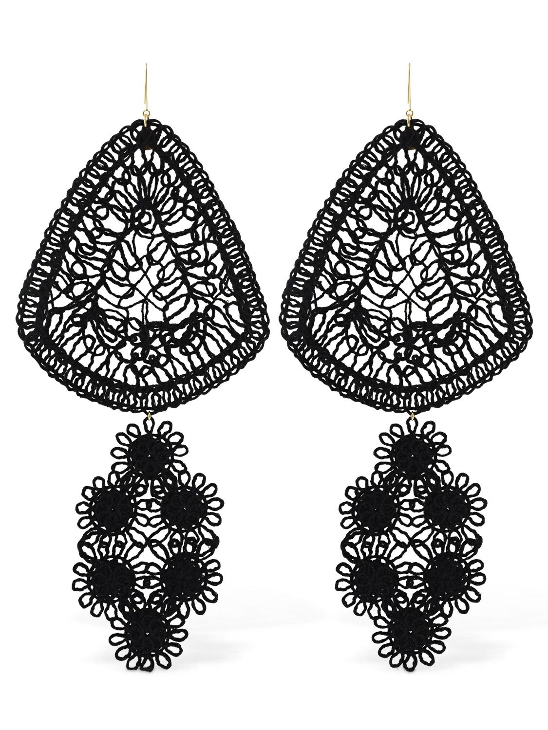 STELLA MCCARTNEY LVR SUSTAINABLE COTTON THREAD EARRINGS,71IGFO002-MTAWMA2