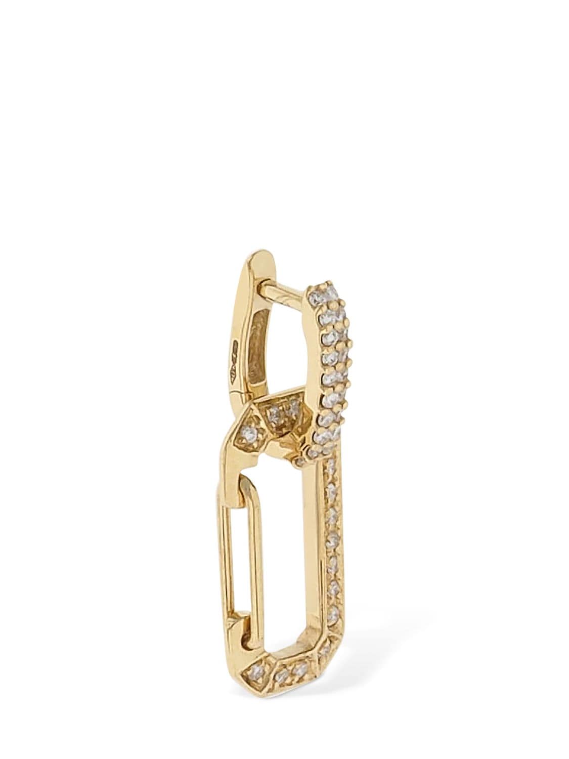 Shop Eéra Chiara 18kt Gold & Diamond Mono Earring In Gold,crystal