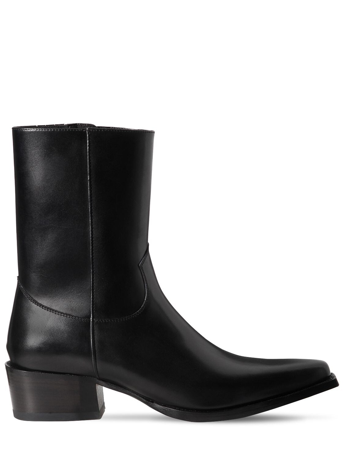 55mm Zip-up Leather Boots