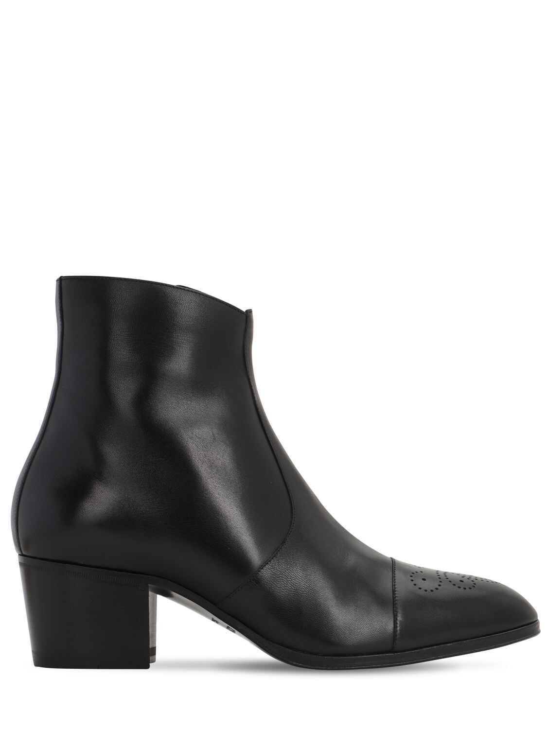 60mm Zip-up Leather Ankle Boots