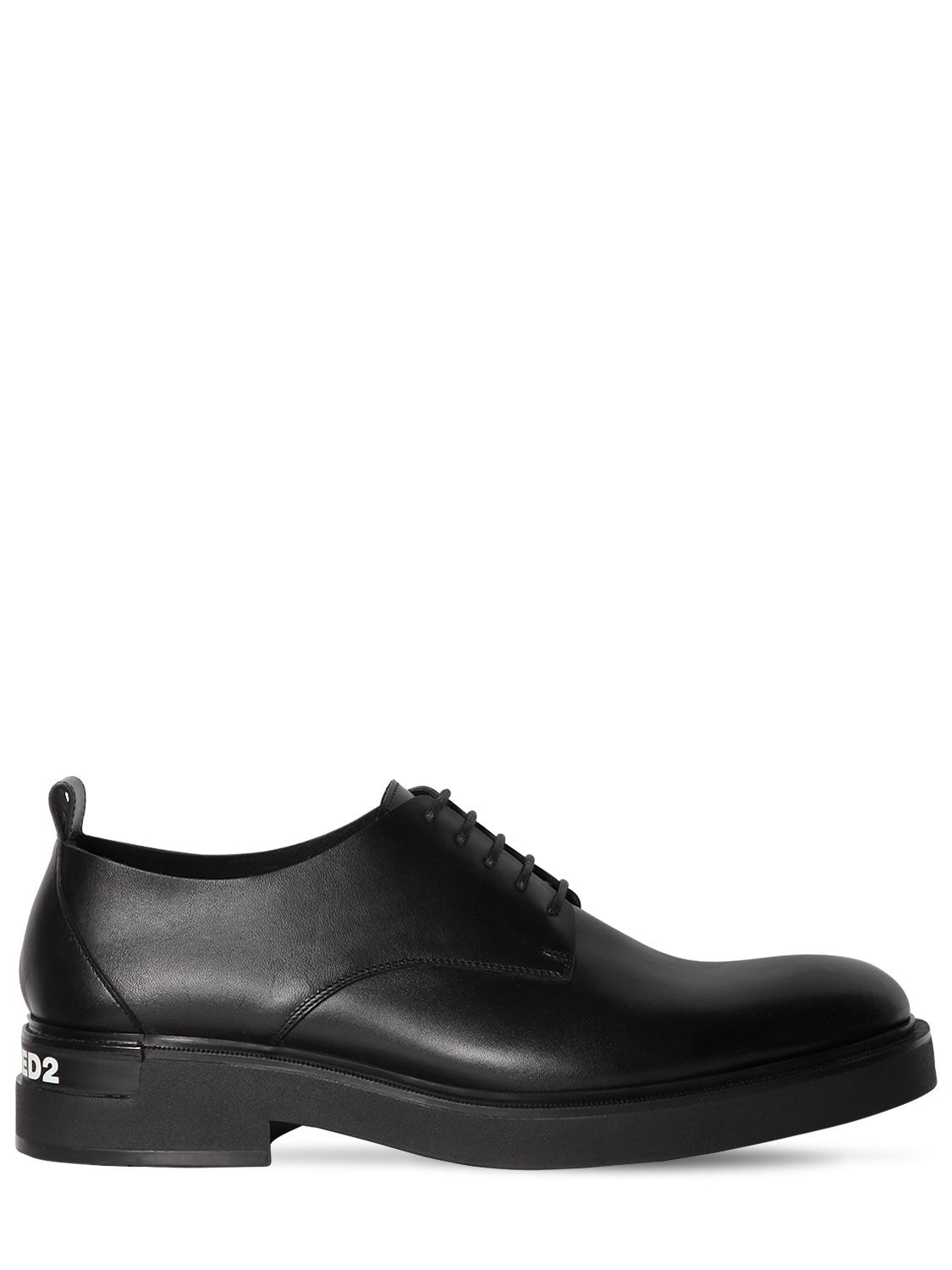 Dsquared2 - 45mm leather derby shoes - Black | Luisaviaroma