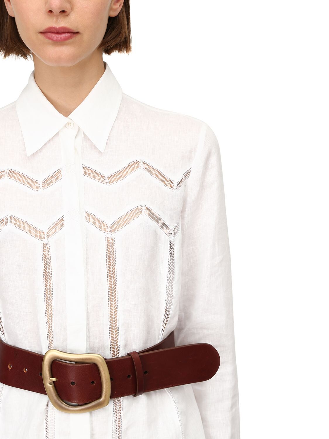 Gabriela Hearst Lvr Sustainable Linen Herringbone Shirt