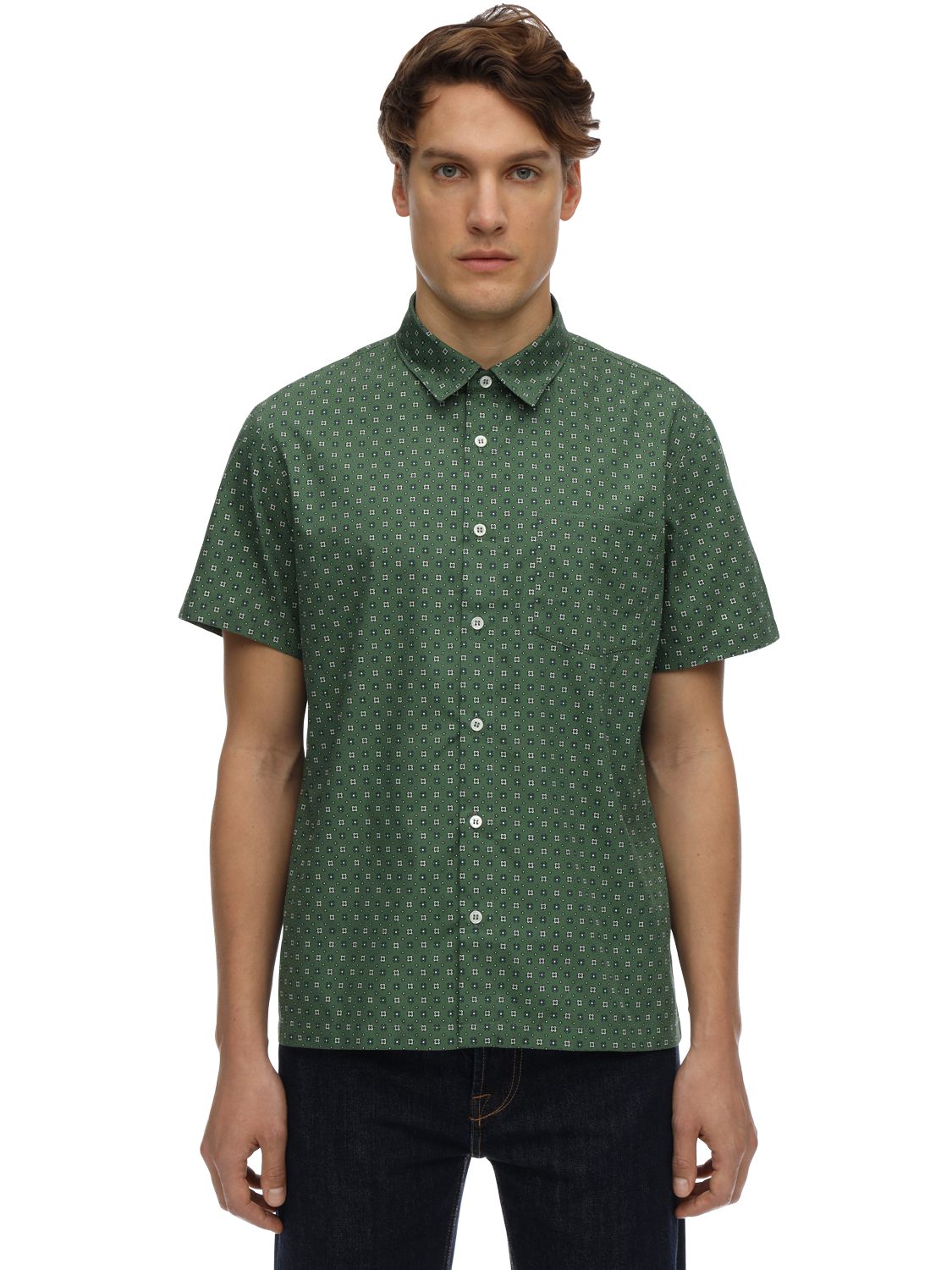 A.p.c. - Printed cotton \u0026 silk short 