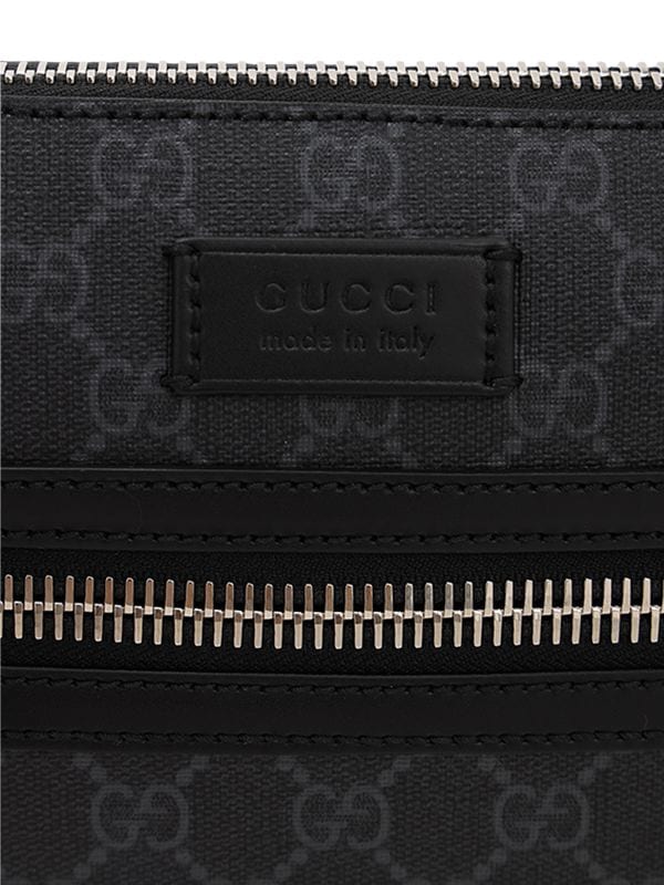 Shop Gucci Gg Supreme Coated Canvas Messenger Bag In Black