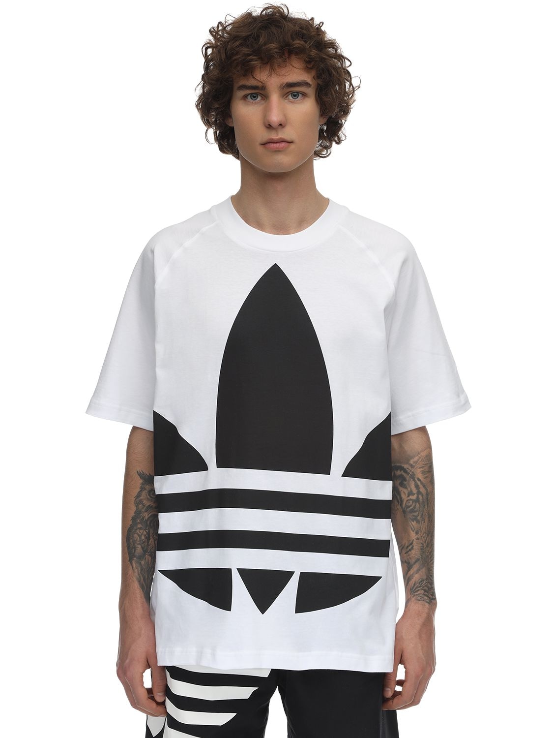 ADIDAS ORIGINALS "BIG TREFOIL"纯棉平纹针织T恤,71IGZU001-V0HJVEU1