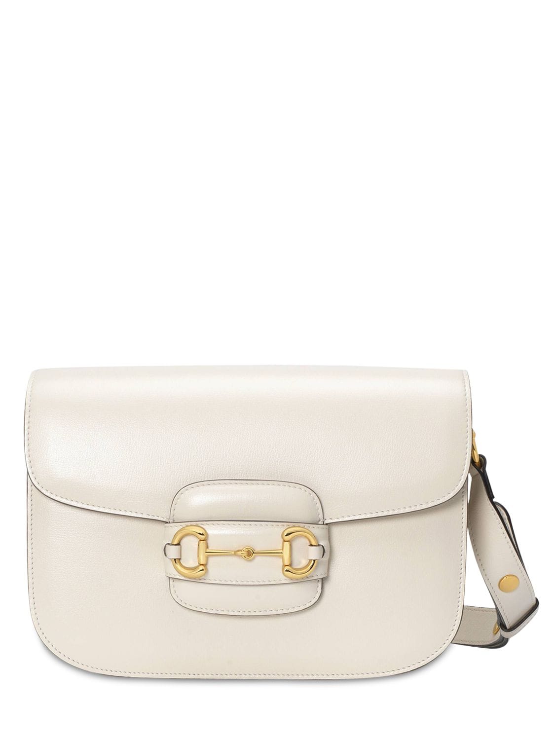 Gucci 1955 Horsebit Azalea Leather Bag In Mystic White
