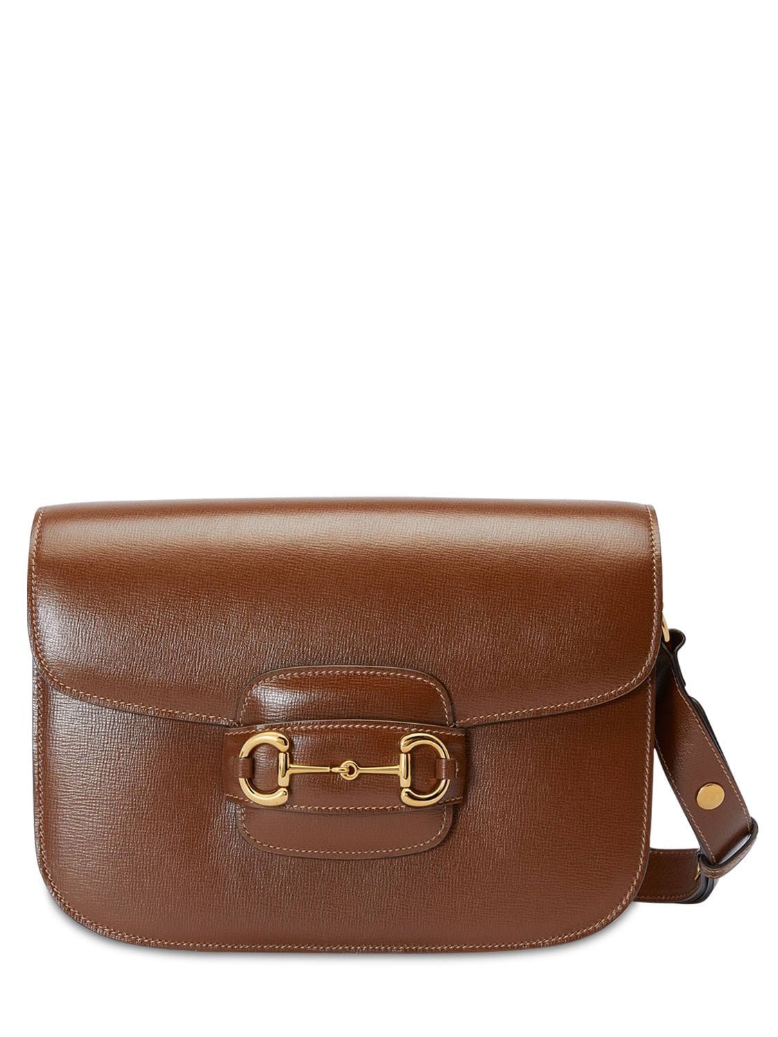 Gucci 1955 Horsebit Leather Bag In Brown Sugar