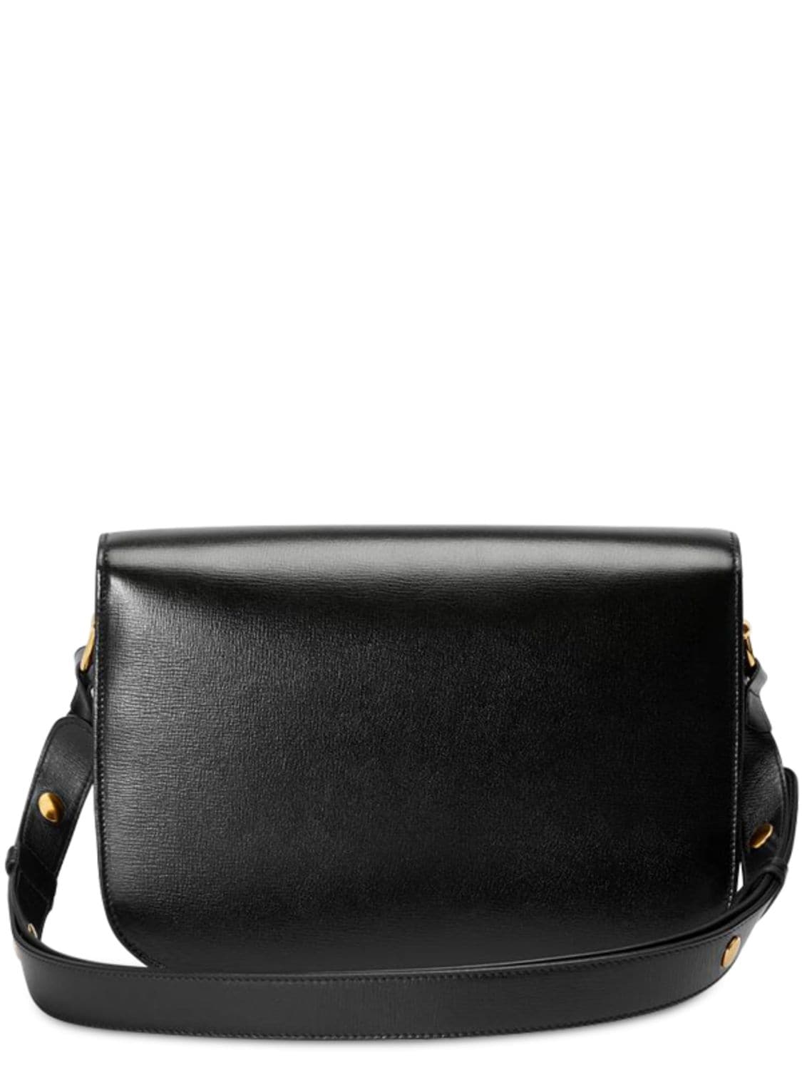 Shop Gucci 1955 Horsebit Leather Bag In Black