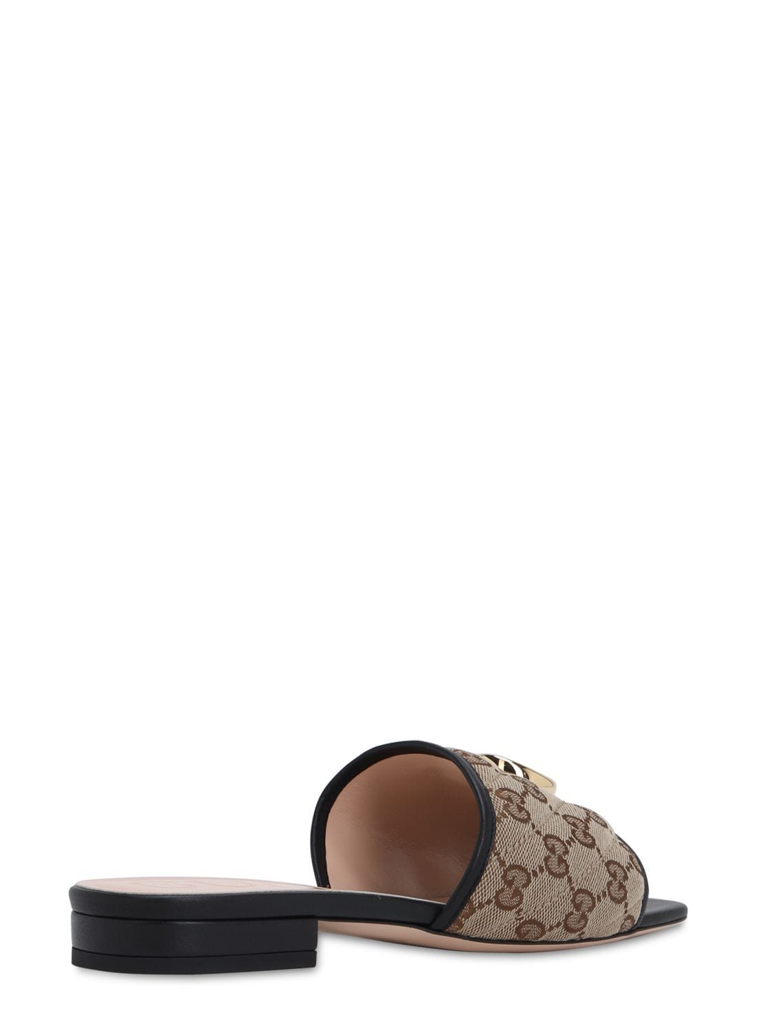 Shop Gucci 10mm Jolie Quilted Canvas Sandals In Brown,black