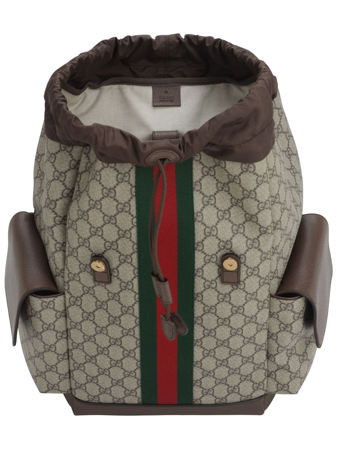 Shop Gucci Ophidia Gg Supreme Coated Backpack In Beige