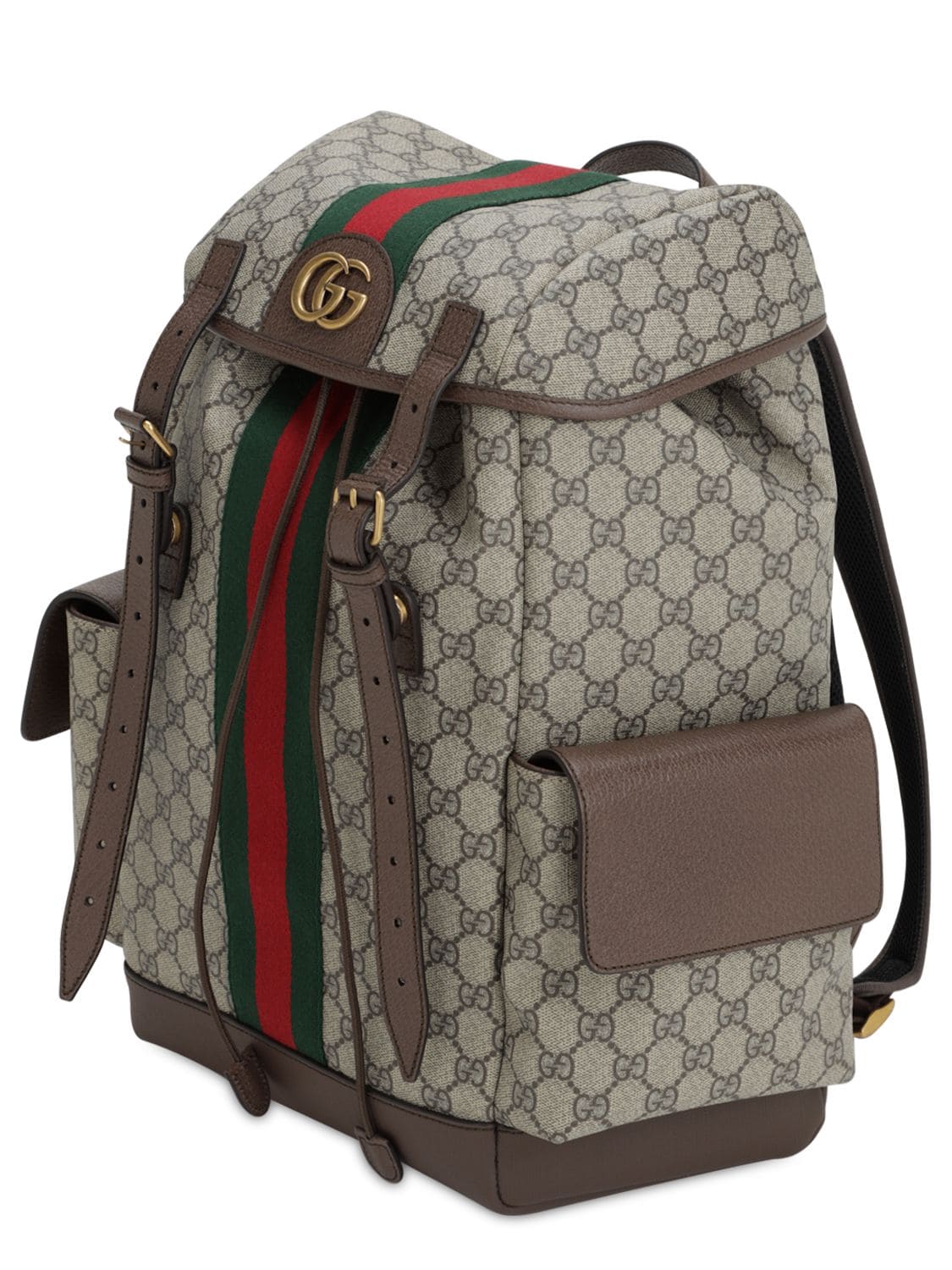 Shop Gucci Ophidia Gg Supreme Coated Backpack In Beige
