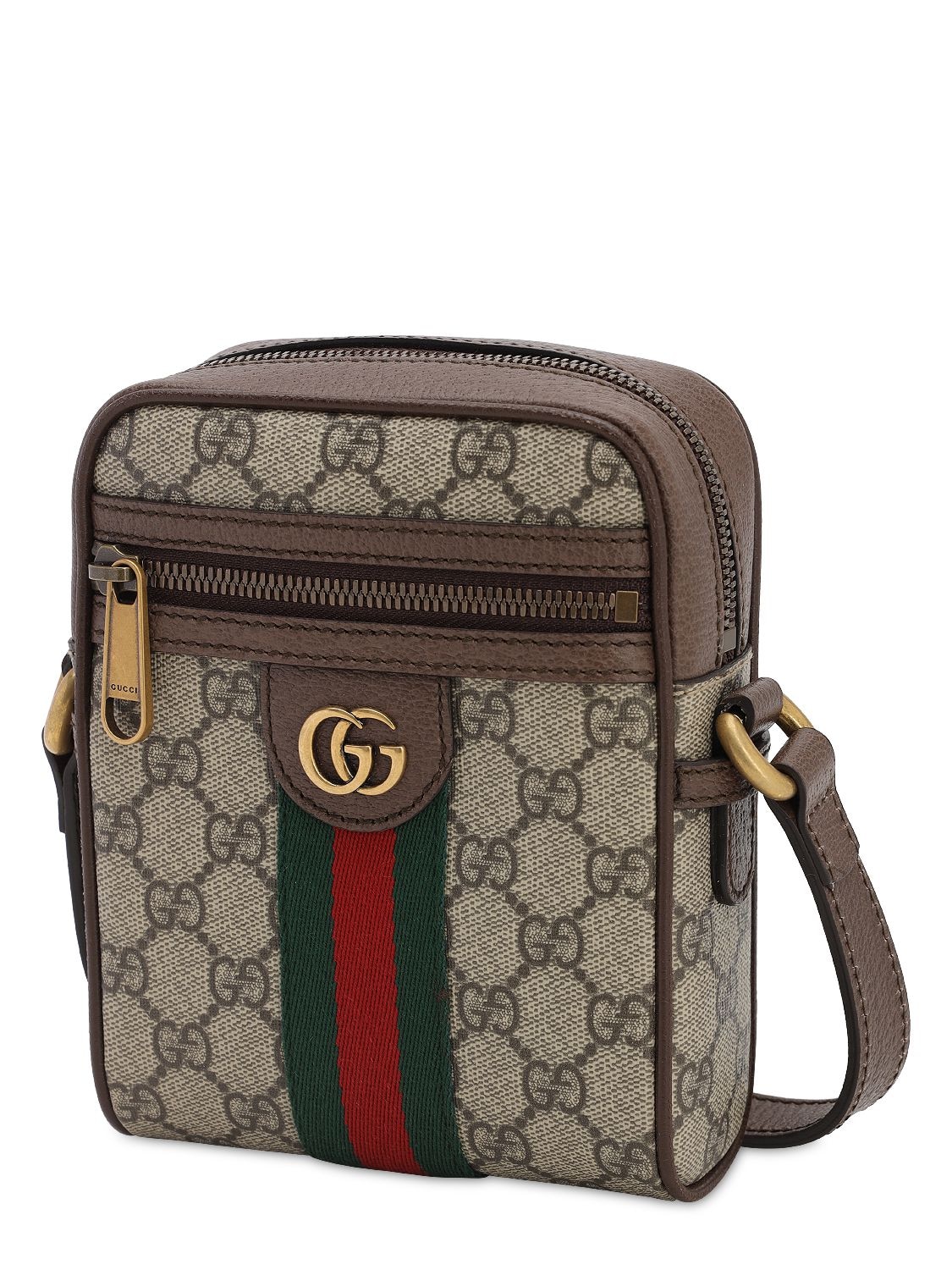 Gucci Ophidia Gg Supreme Leather-trim Cross-body Bag In Beige | ModeSens