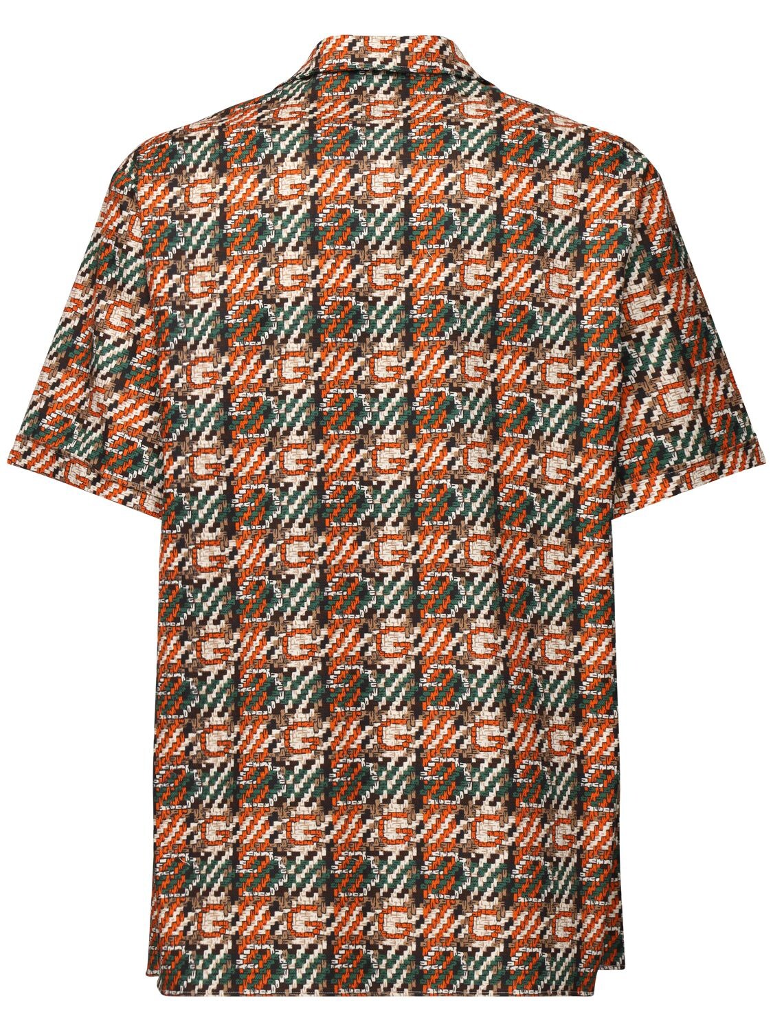 Gucci, Shirts, Gucci Woven Effect G Print Cotton Bowling Shirt