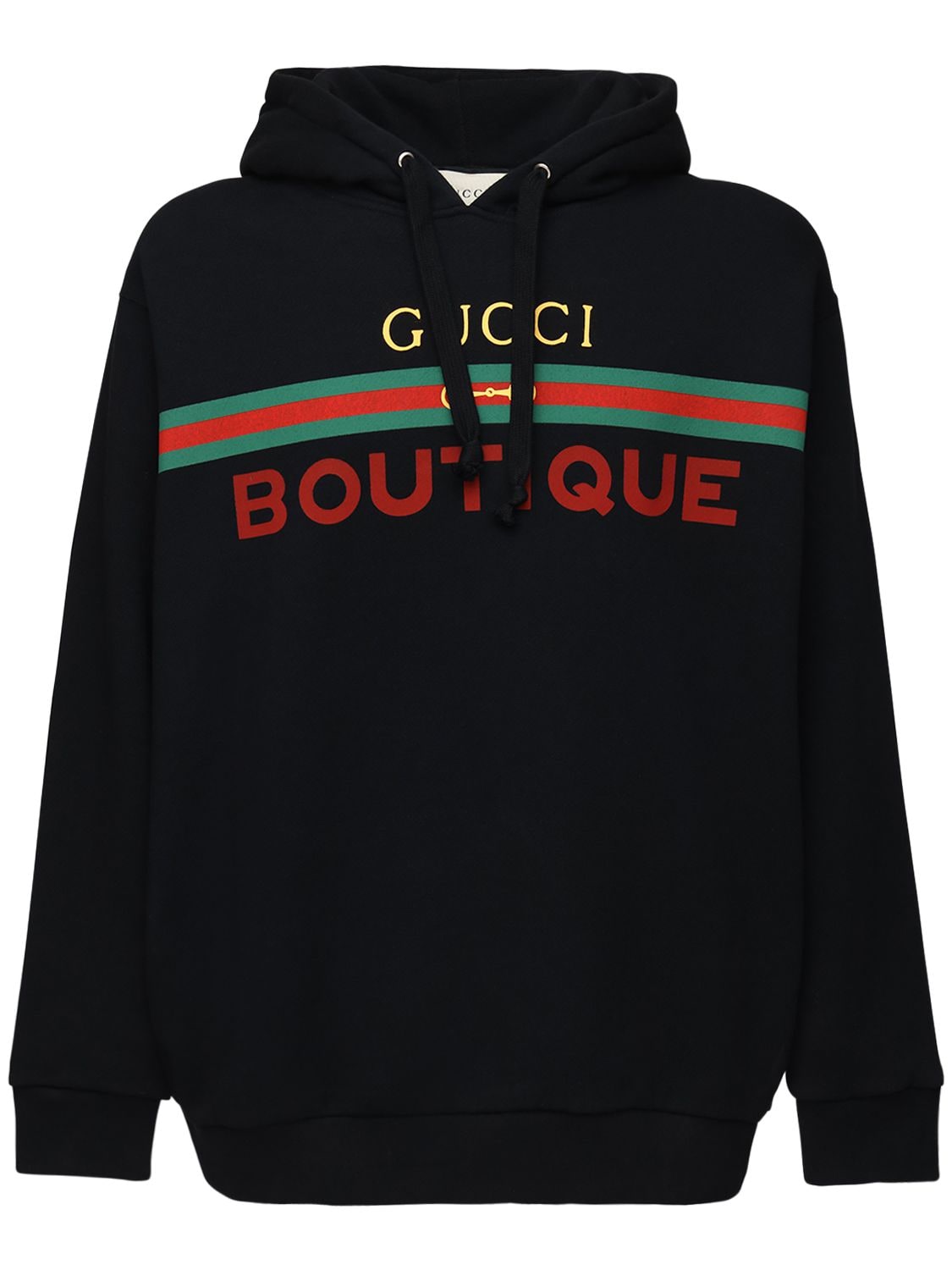 GUCCI “BOUTIQUE”印花棉质连帽卫衣,71IH0U033-MTA4MG2