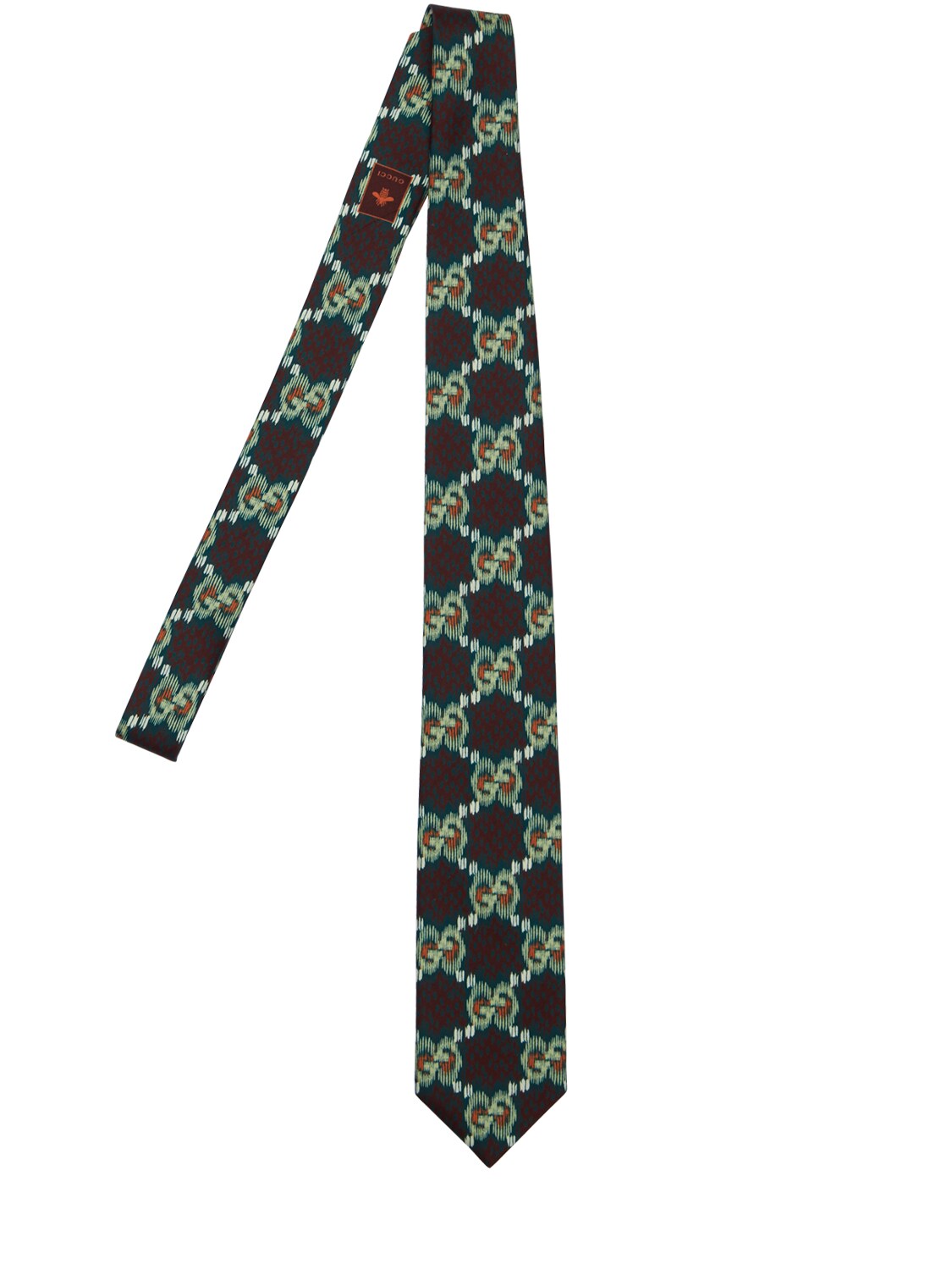 Gucci 8厘米“gg Vintage”印花真丝领带 In Multicolor