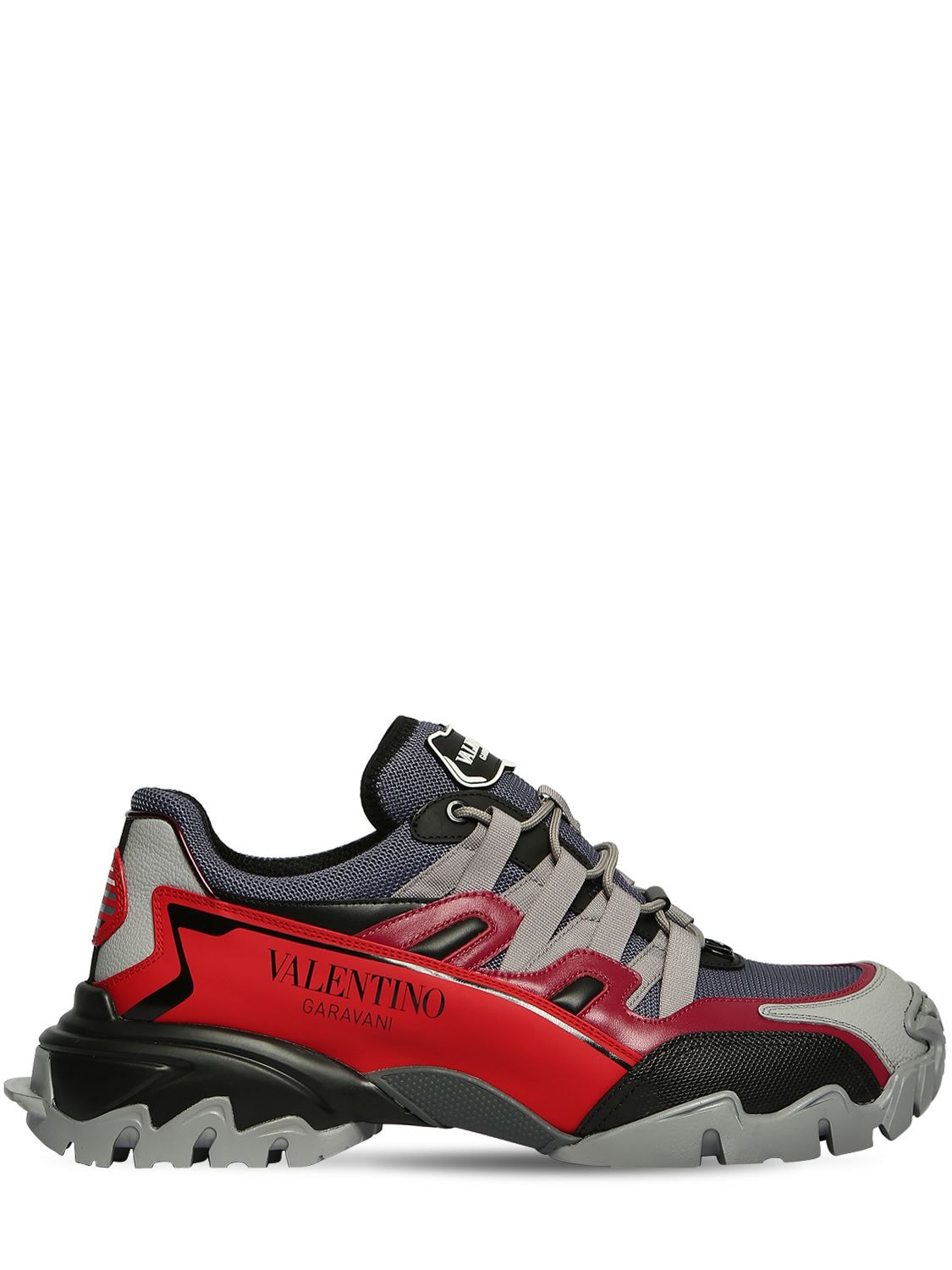 VALENTINO GARAVANI “CLIMBERS”网眼&皮革运动鞋,71IH0Z005-MTDZ0