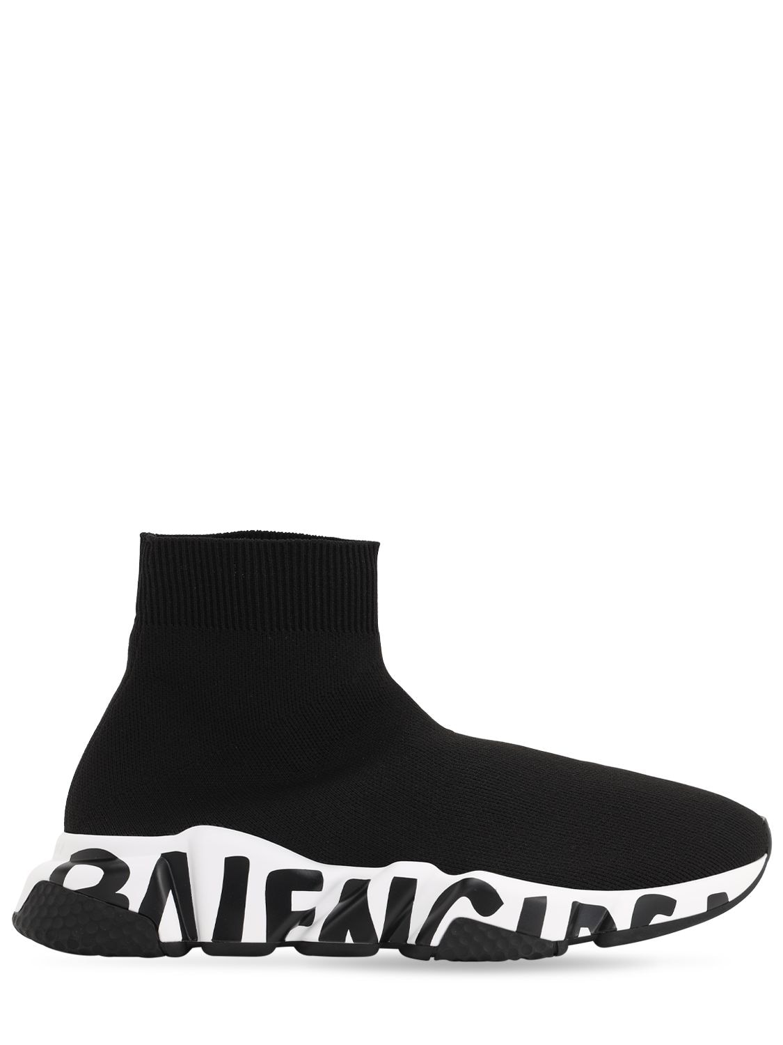 black balenciaga knit sneakers