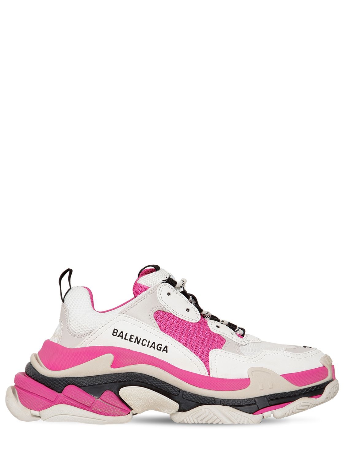 BALENCIAGA 60毫米“TRIPLE S”网眼运动鞋,71IHLD018-OTAYMQ2