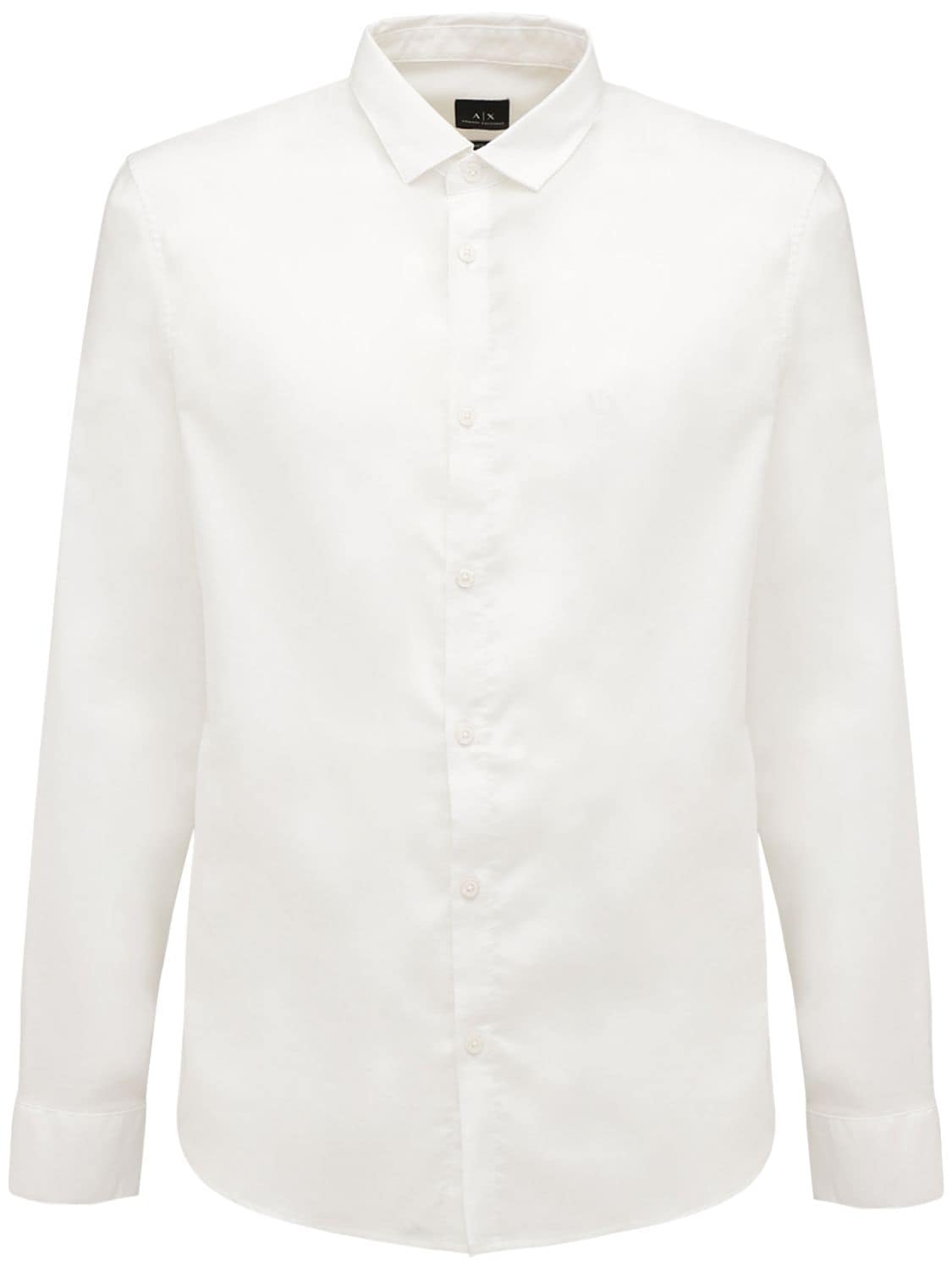Armani Exchange Cotton Shirt In White Oxford