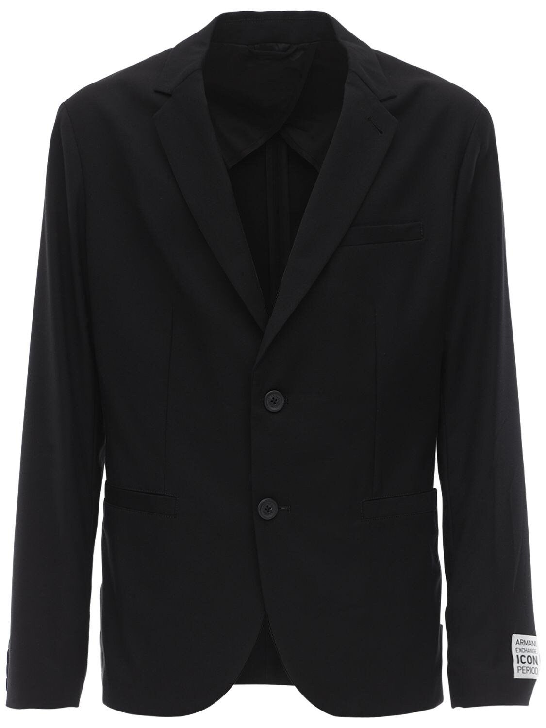 Armani Exchange Icon Nylon Blazer In Black